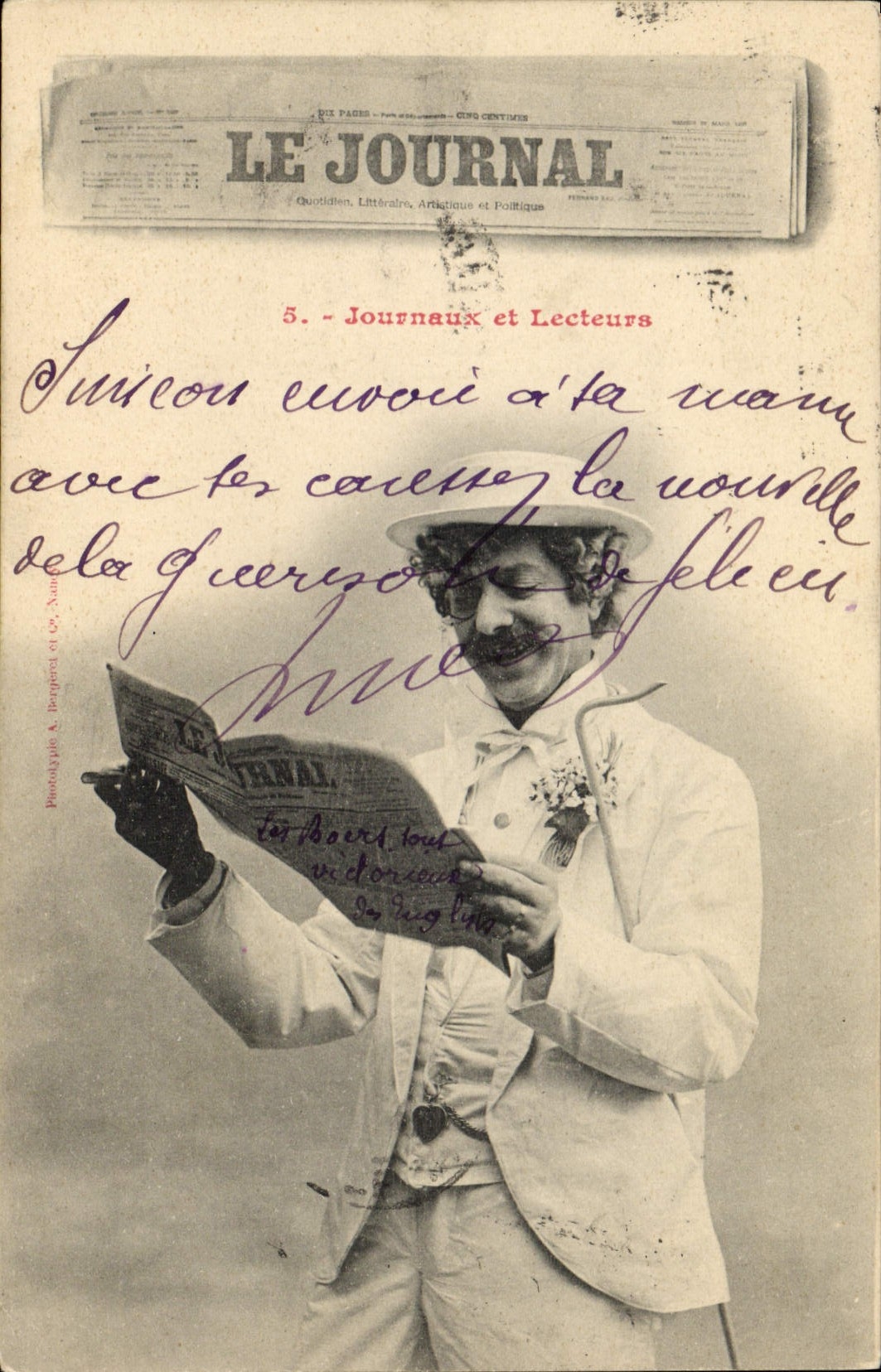 Vintage Postcard Imagination the newspaper