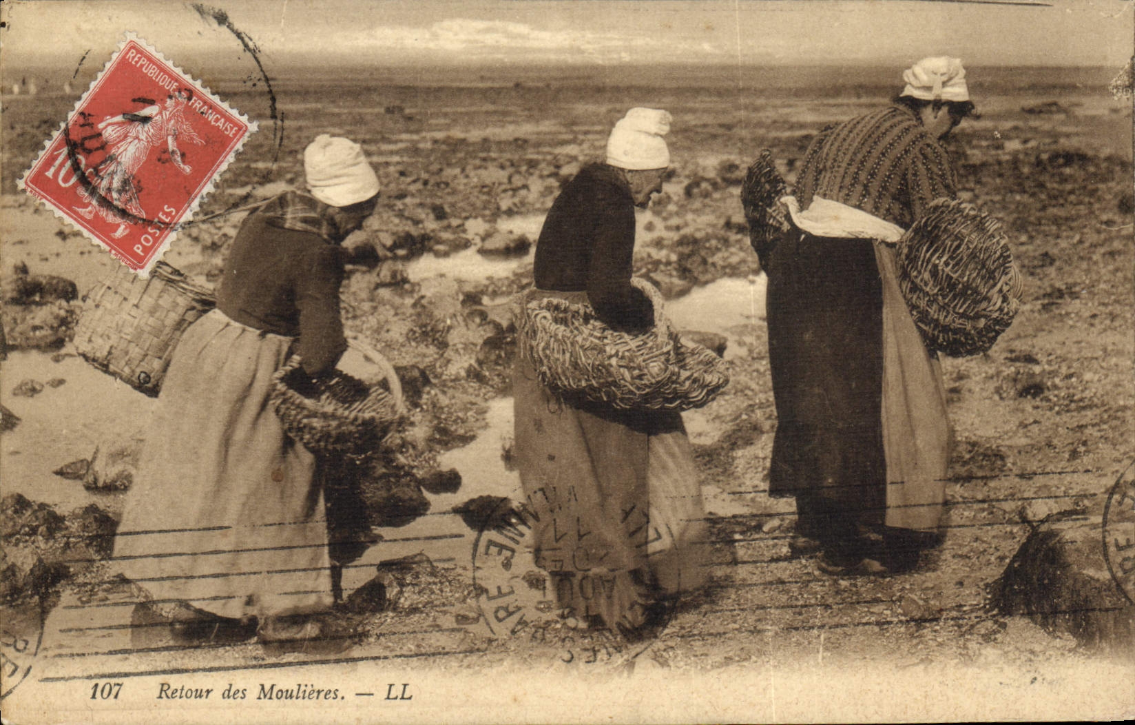 Postal Pesca Vuelta de los moulieres