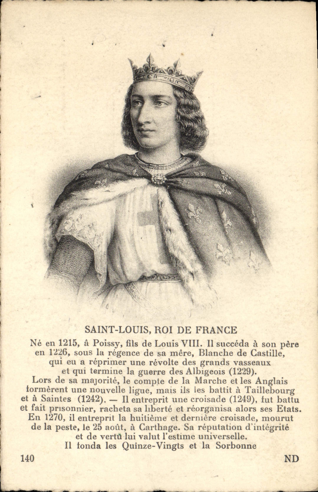 Postal Saint Louis Rey de Francia