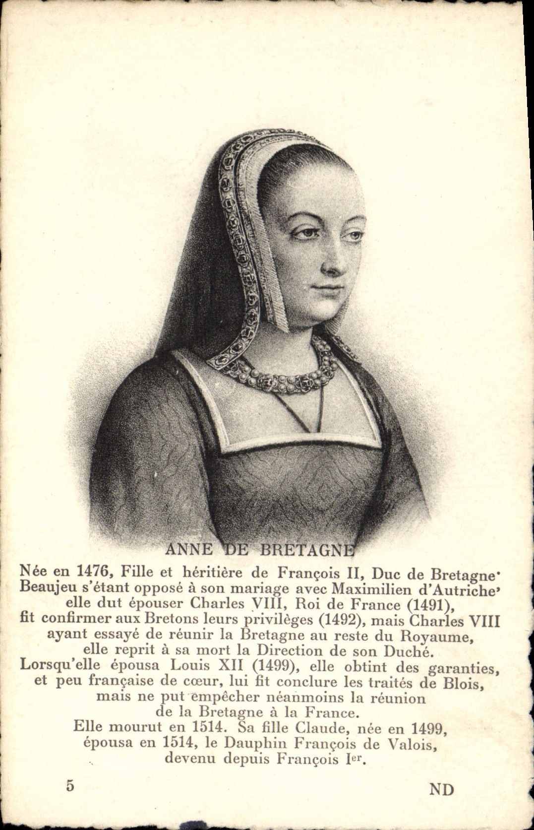 CPA Anne de Bretagne