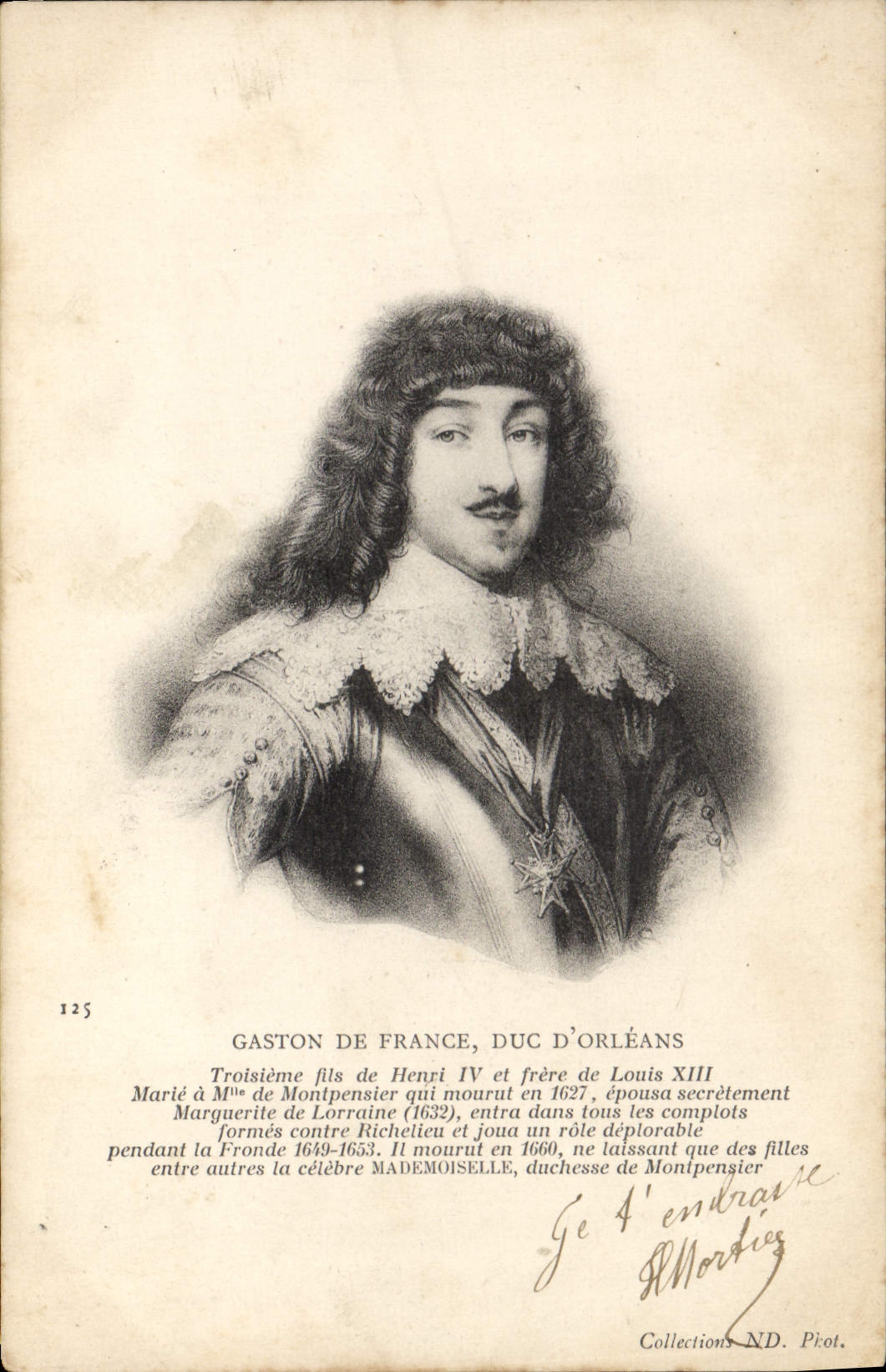 CPA Gaston de France Duc d'Orleans