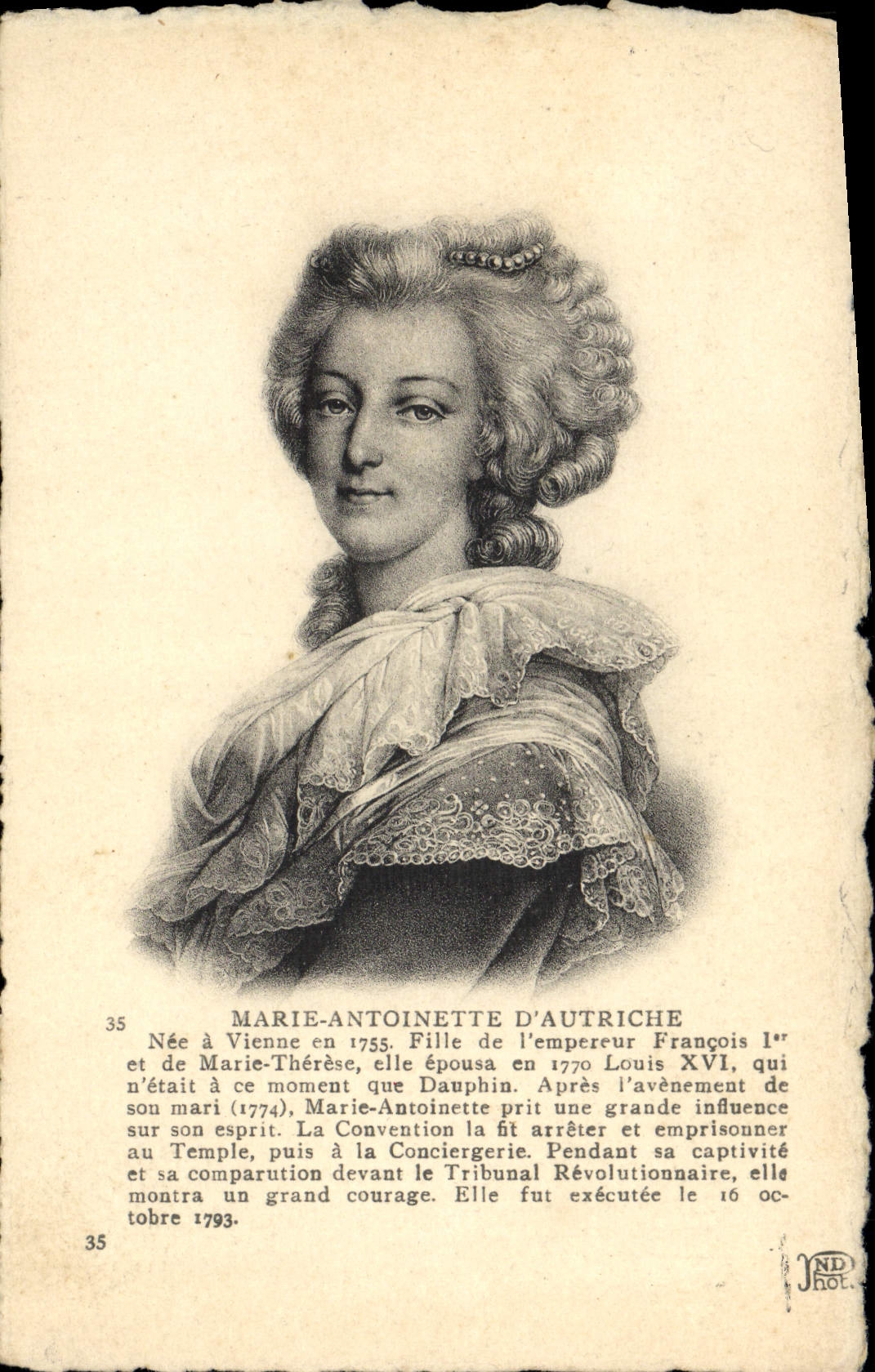 CPA Marie Antoinette d'Autriche