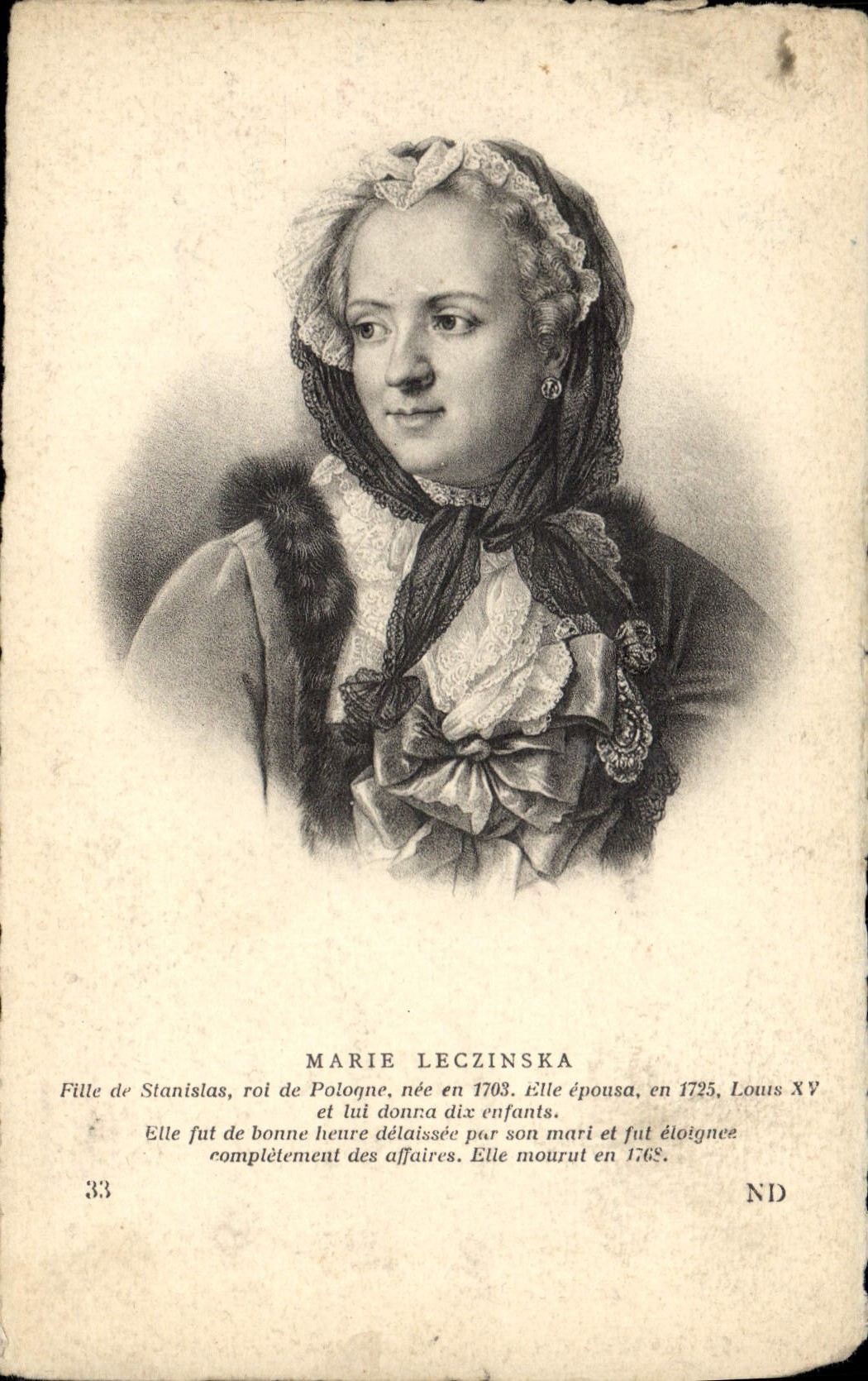 Postal Marie Leczinska