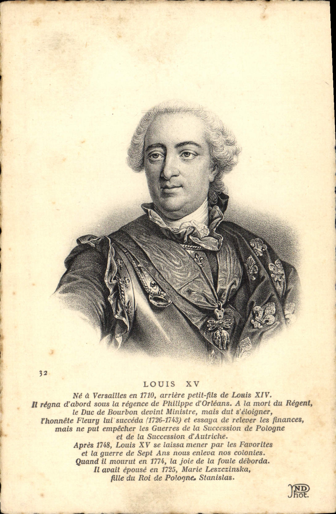 CPA Louis XV Roi de France