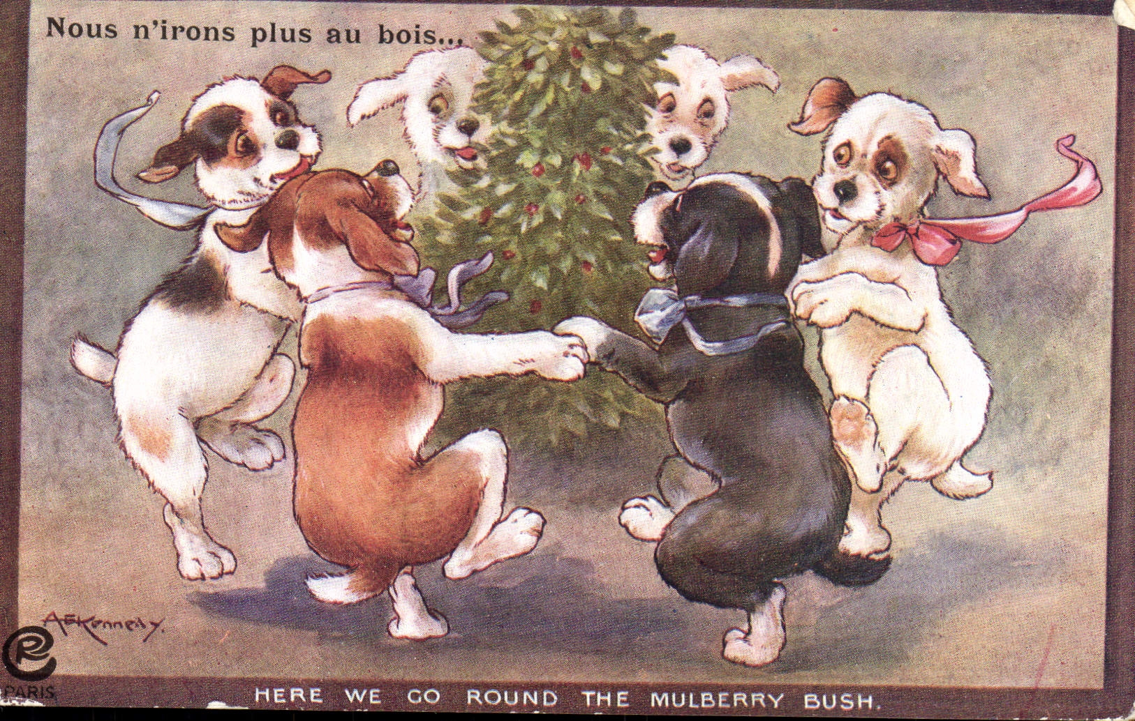 CPA Chien Chiens Chiot 