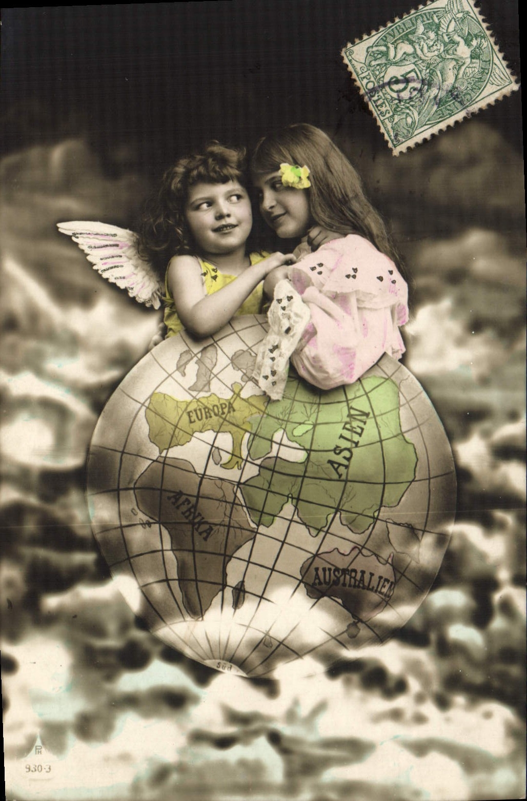 CPA Fantaisie Enfant Lune 