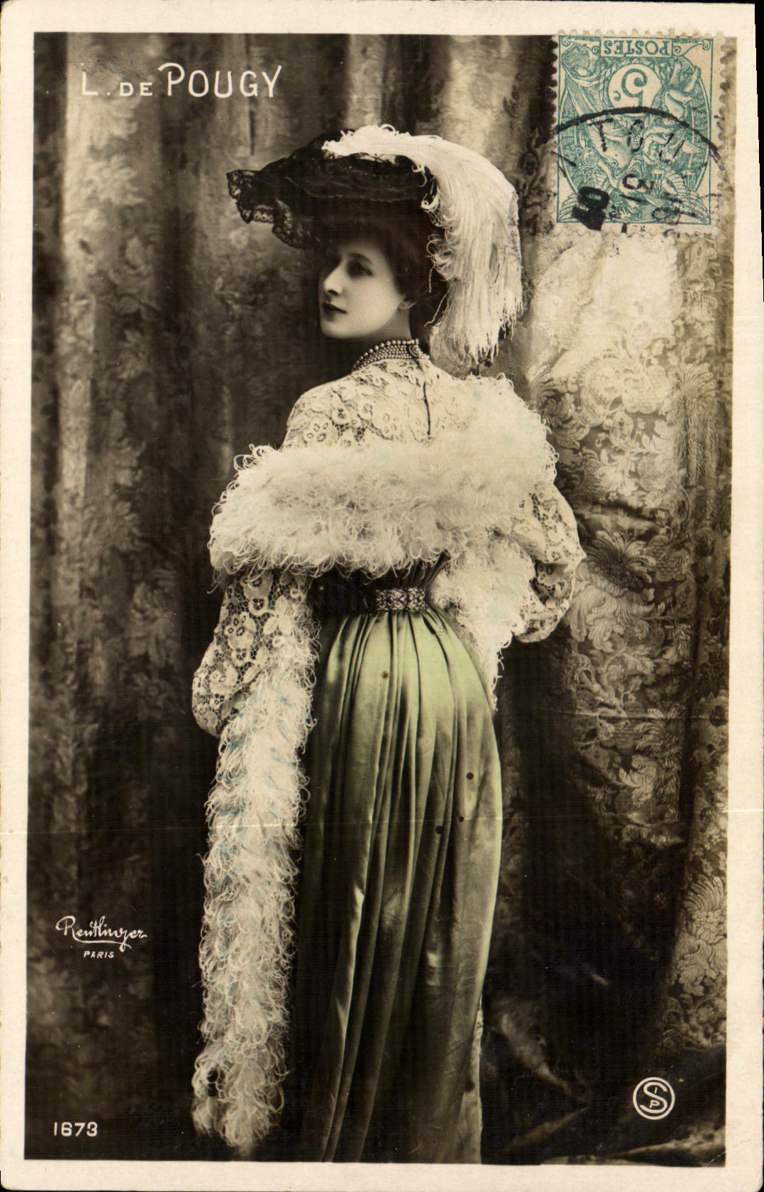 Vintage Postcard Imagination Woman Theater L of Pougy