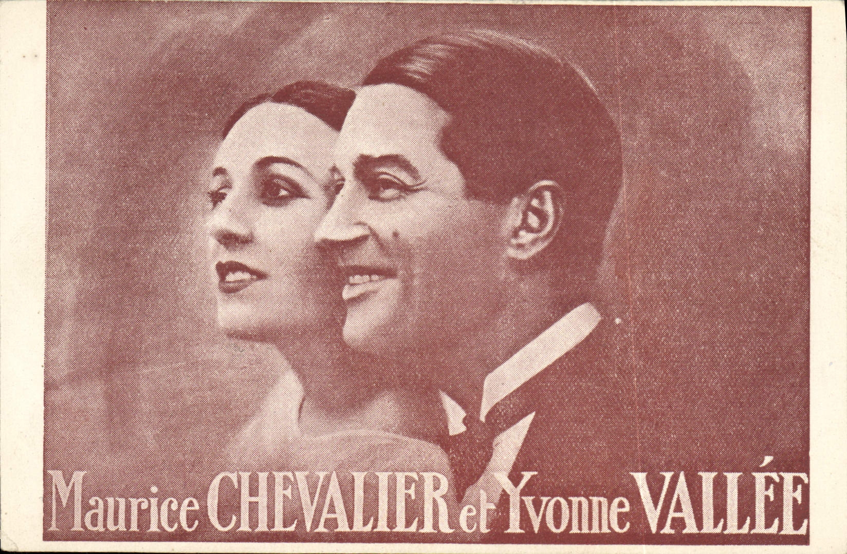 CPM Maurice chevalier et Yvonne Vallee