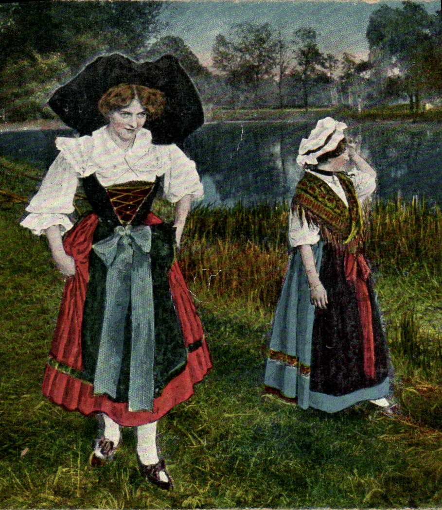 Vintage Postcard Folklore Elsasserin Lothringerin