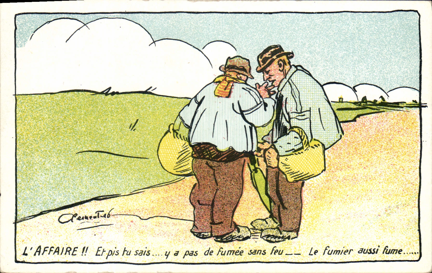 Vintage Postcard Imagination Illustrator the business