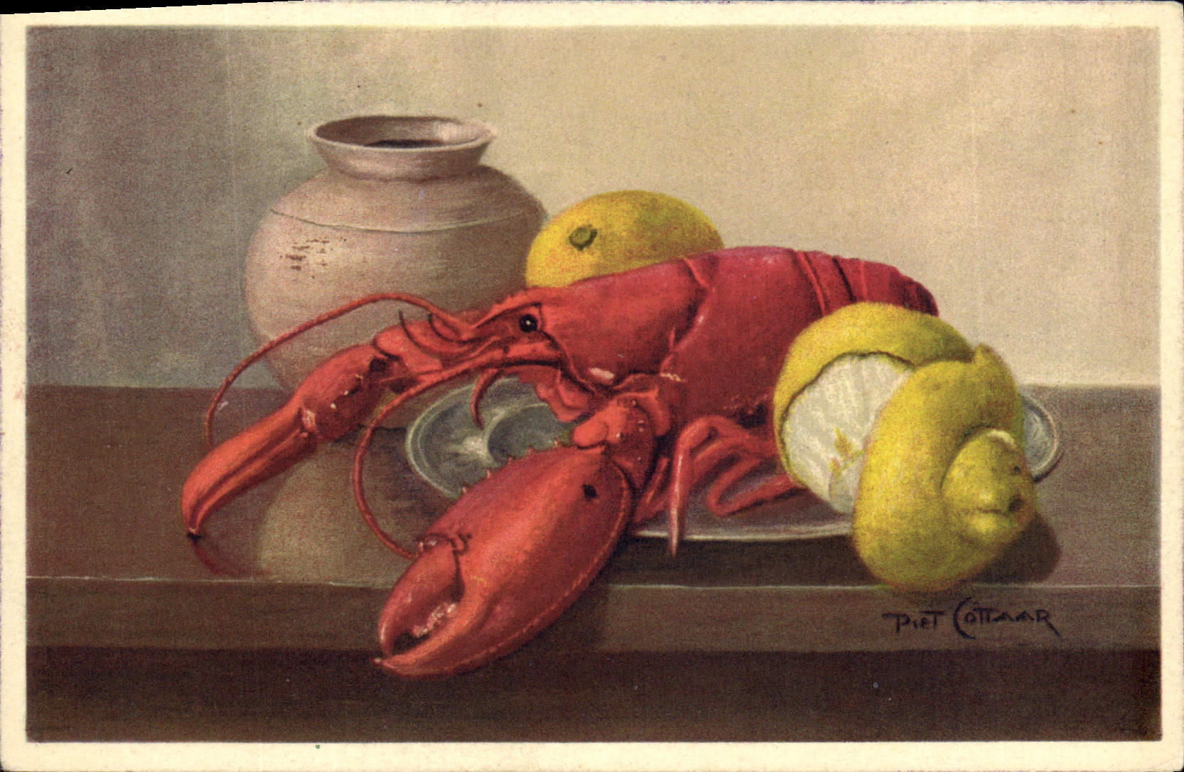Vintage Postcard Imagination Illustrator Lobster