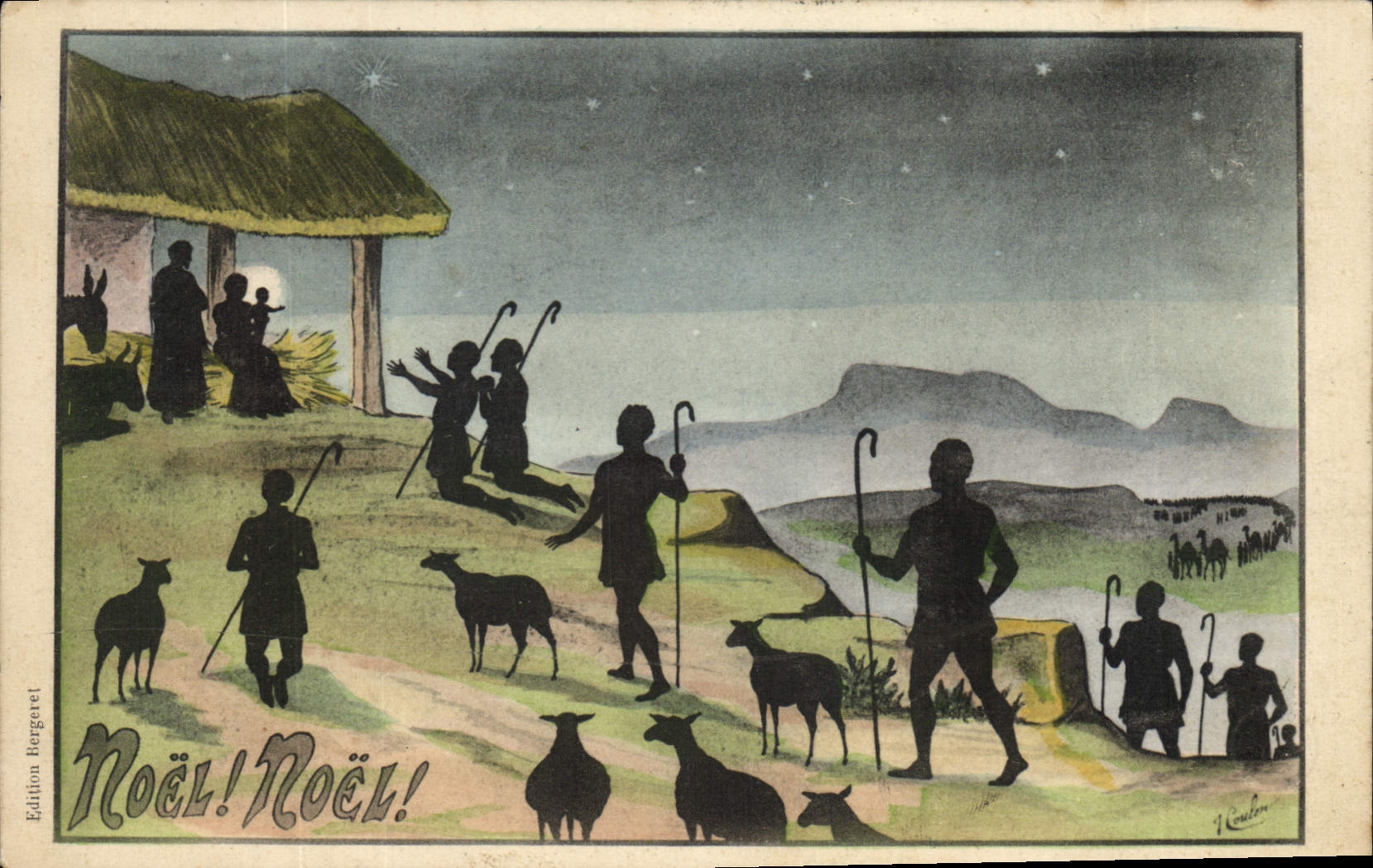 Vintage Postcard Imagination Illustrator Noël Christmas