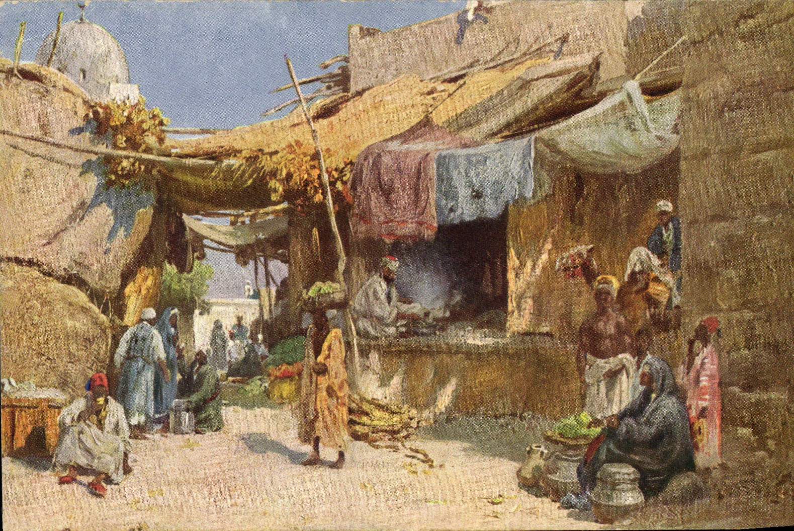 CPA Fantaisie Orientalisme Wuttke Scene de rue Omdurman Khartum