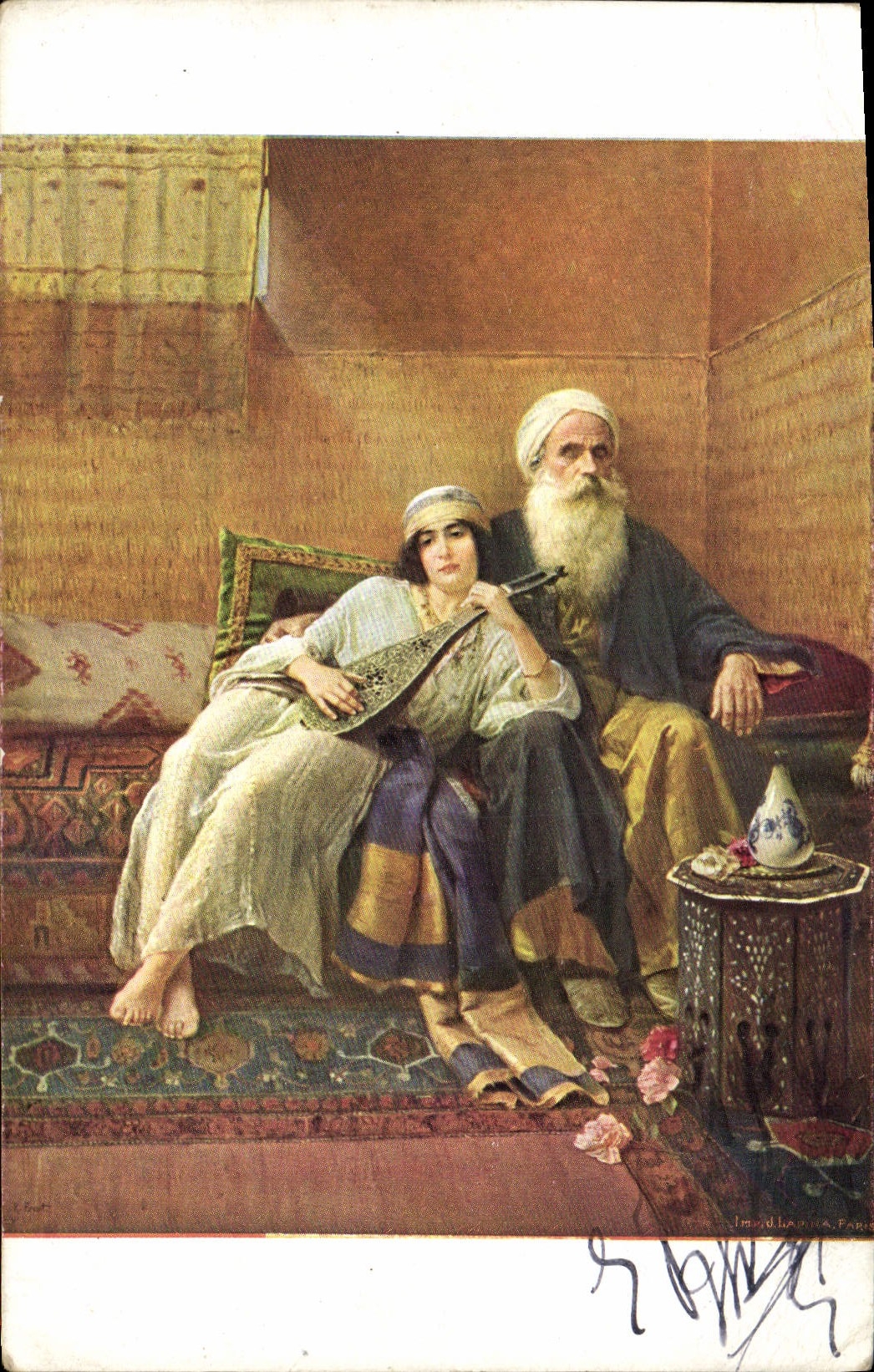 CPA Fantaisie Orientalisme Ernst Sa seule joie