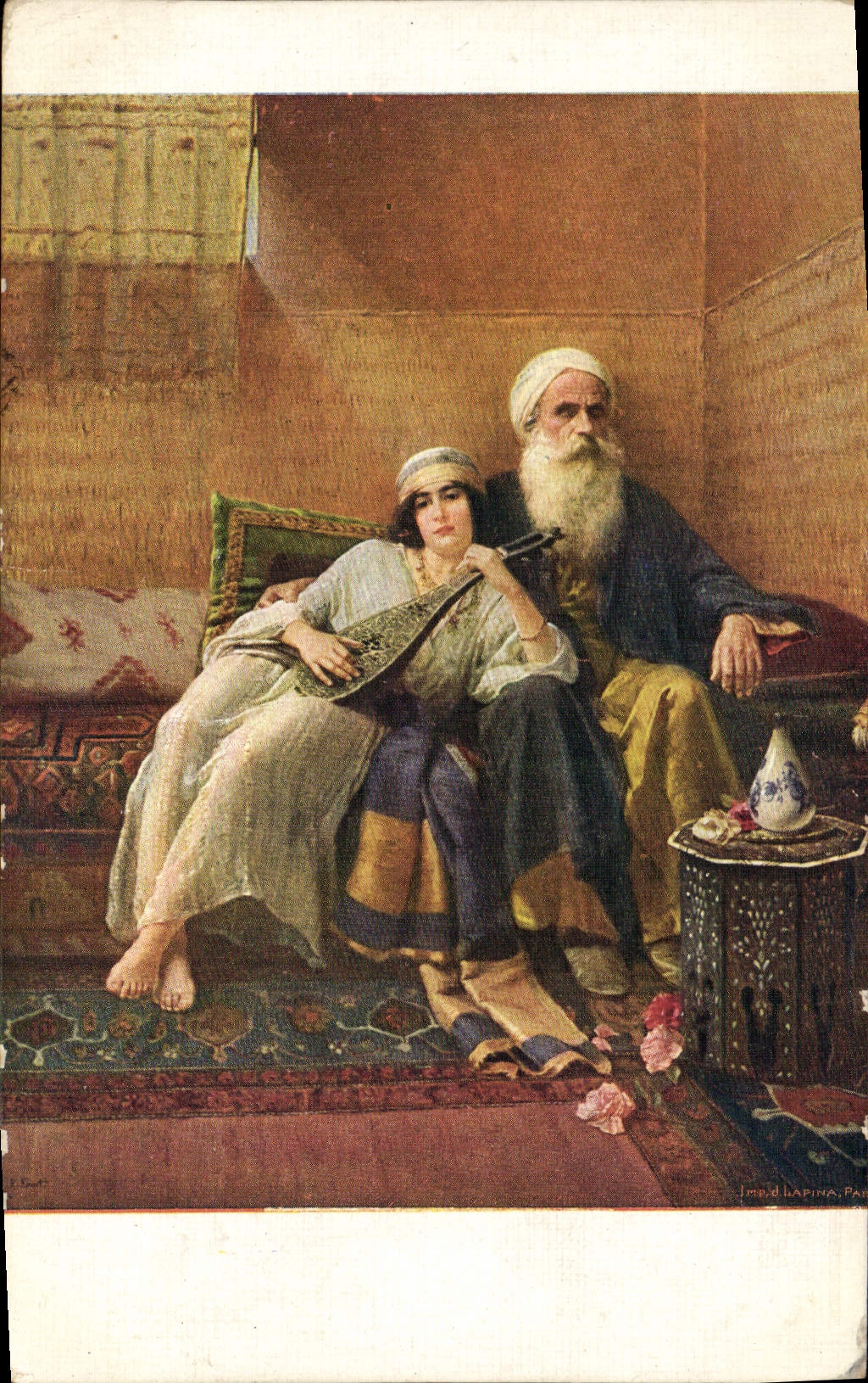 CPA Fantaisie Orientalisme Ernst Sa seule joie