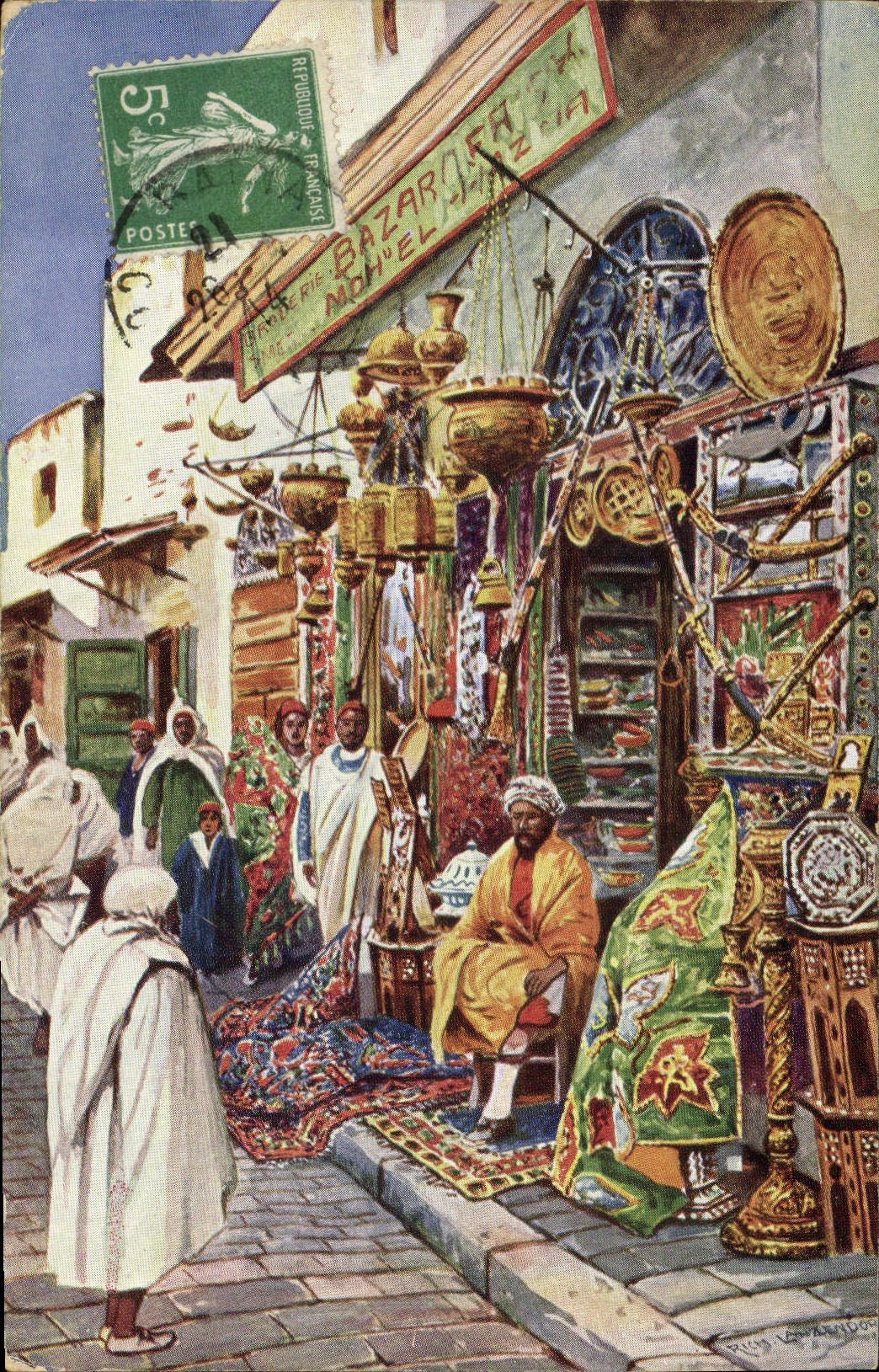 Vintage Postcard Imagination Orientalism Bazaar
