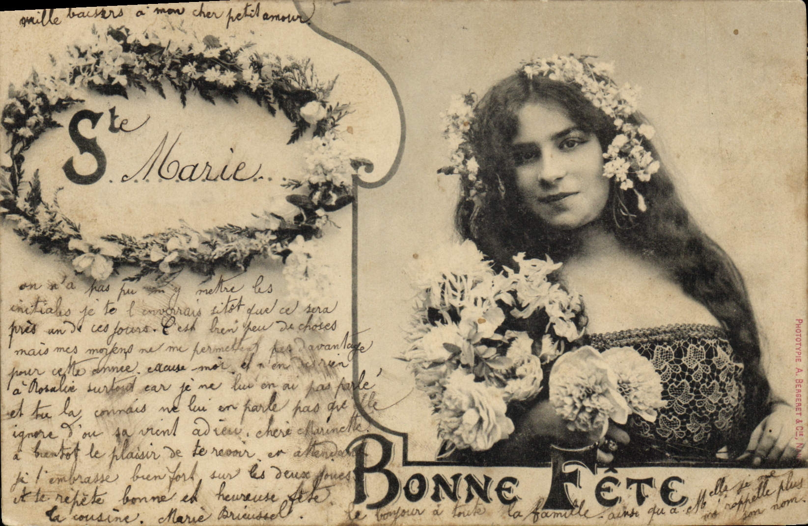 CPA Fantaisie Enfant Femme Ste Marie