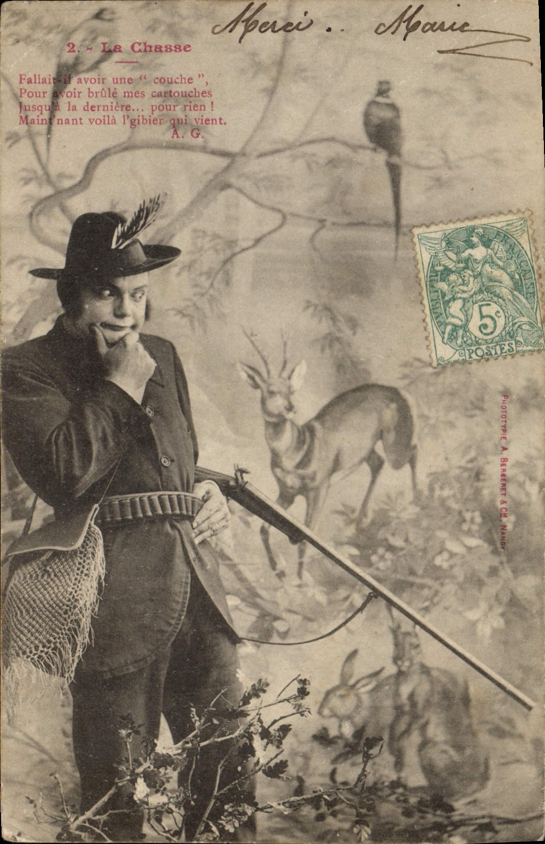 CPA Fantaisie La chasse 