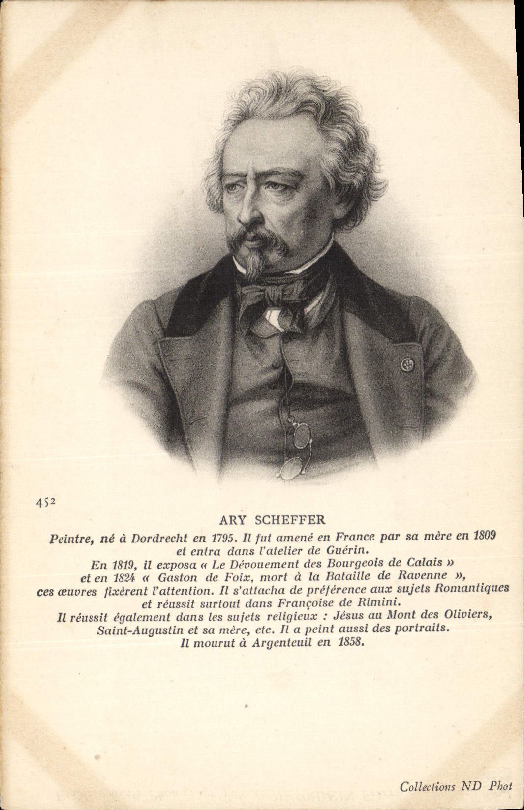 CPA Ary Scheffer Peintre