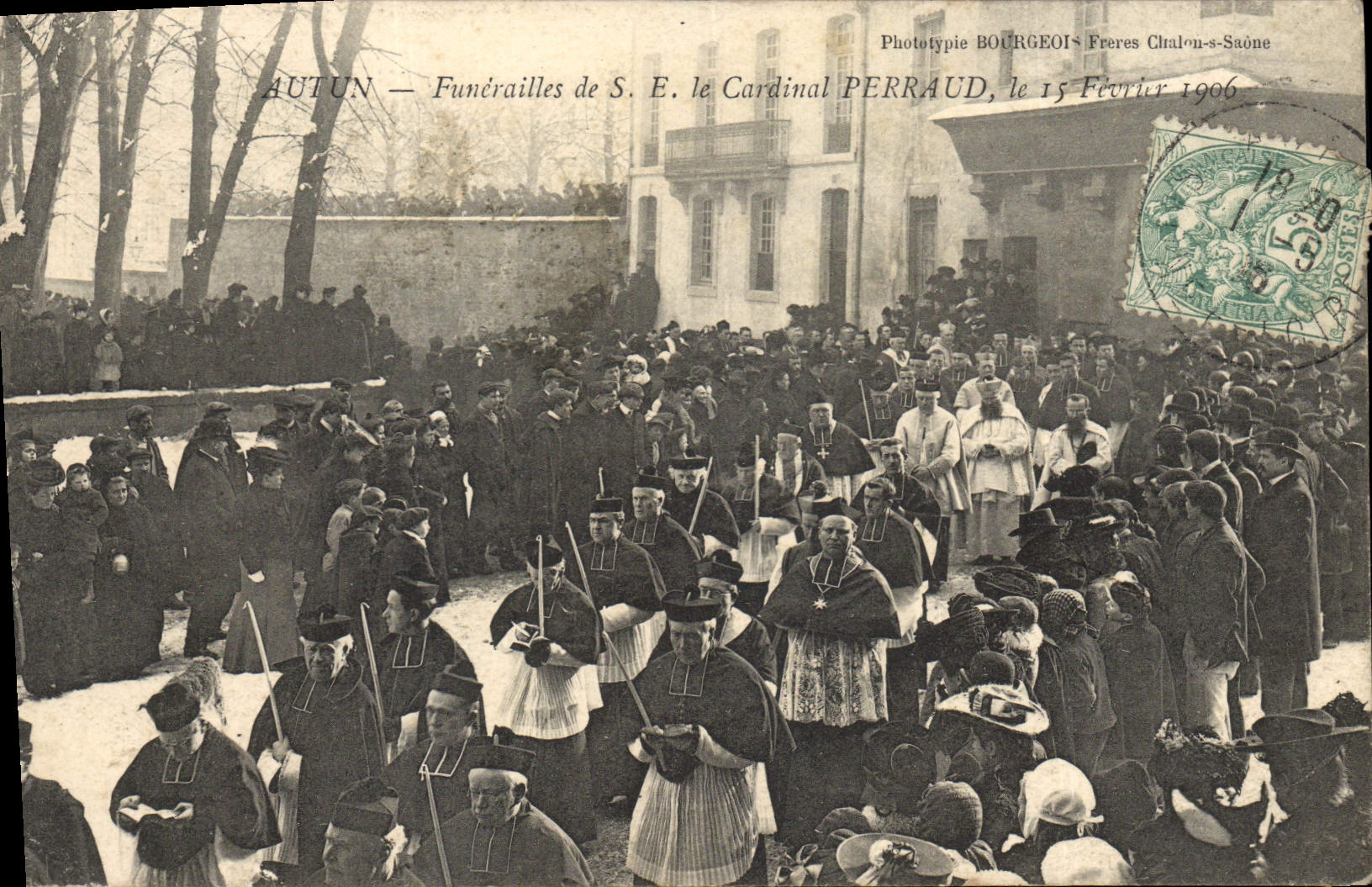 CPA Autun Funerailes de St le cardinal Perraud 15 fevrier 1906