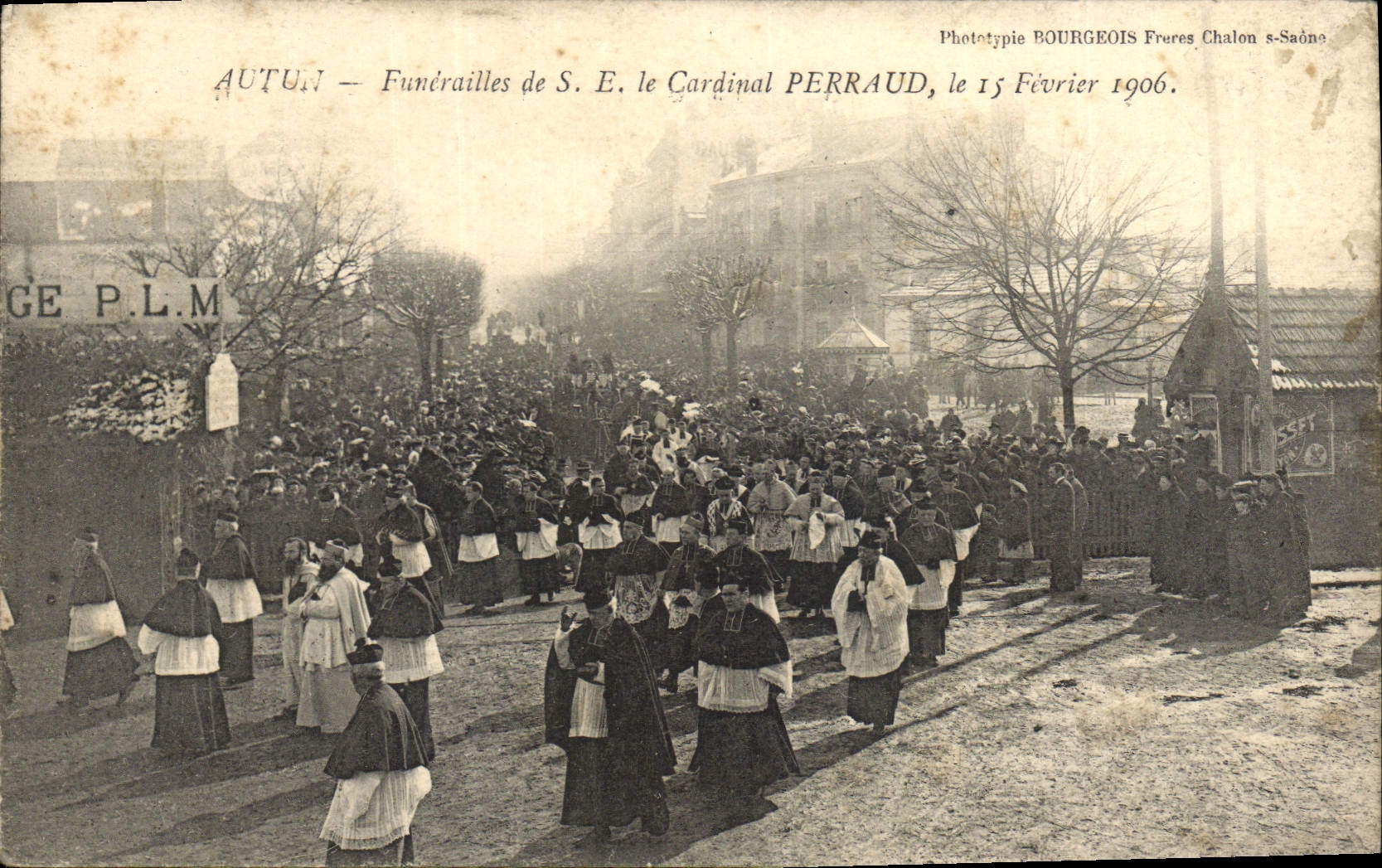CPA Autun Funerailes de St le cardinal Perraud 15 fevrier 1906