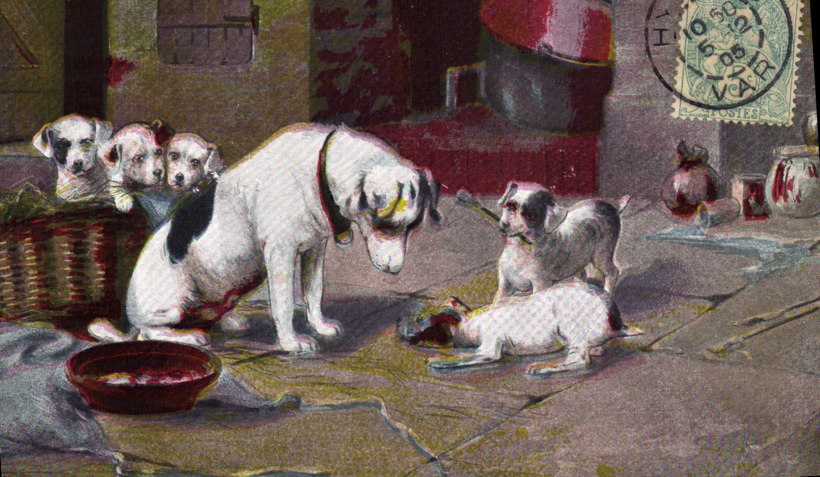 CPA Chien Chiens Chiot 