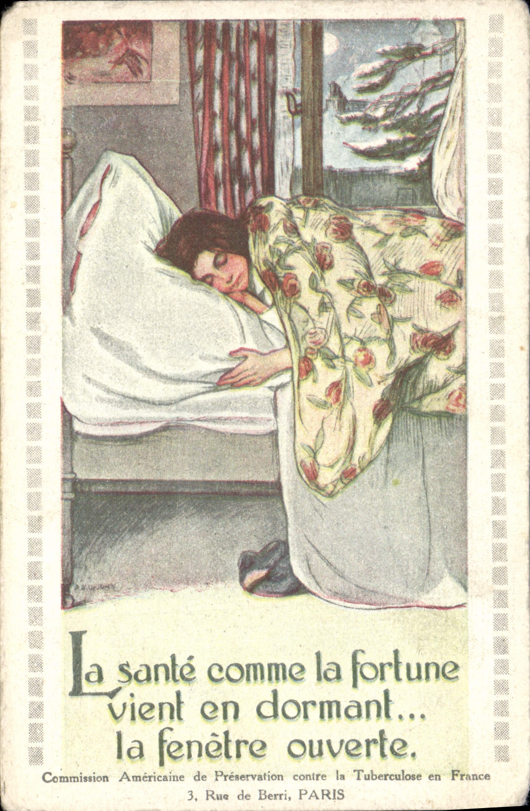 Postal la salud como la fortuna viene durmiendo