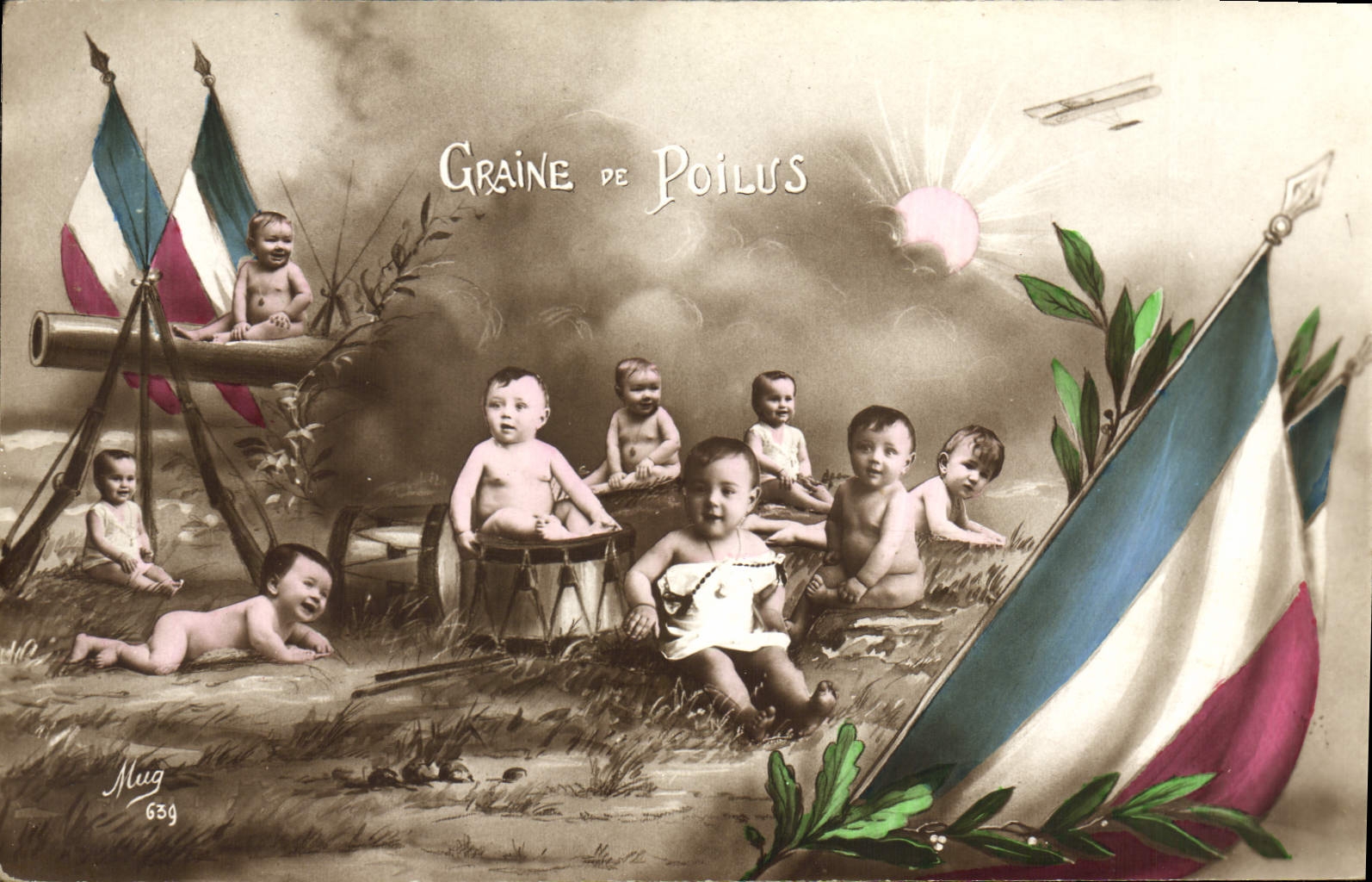 CPA Fantaisie Enfant Bebe Graine de poilus