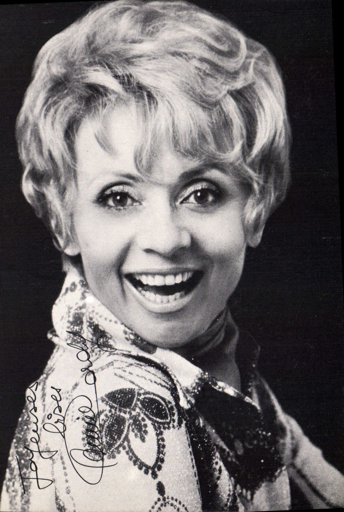 Postal Annie Cordy Autographe