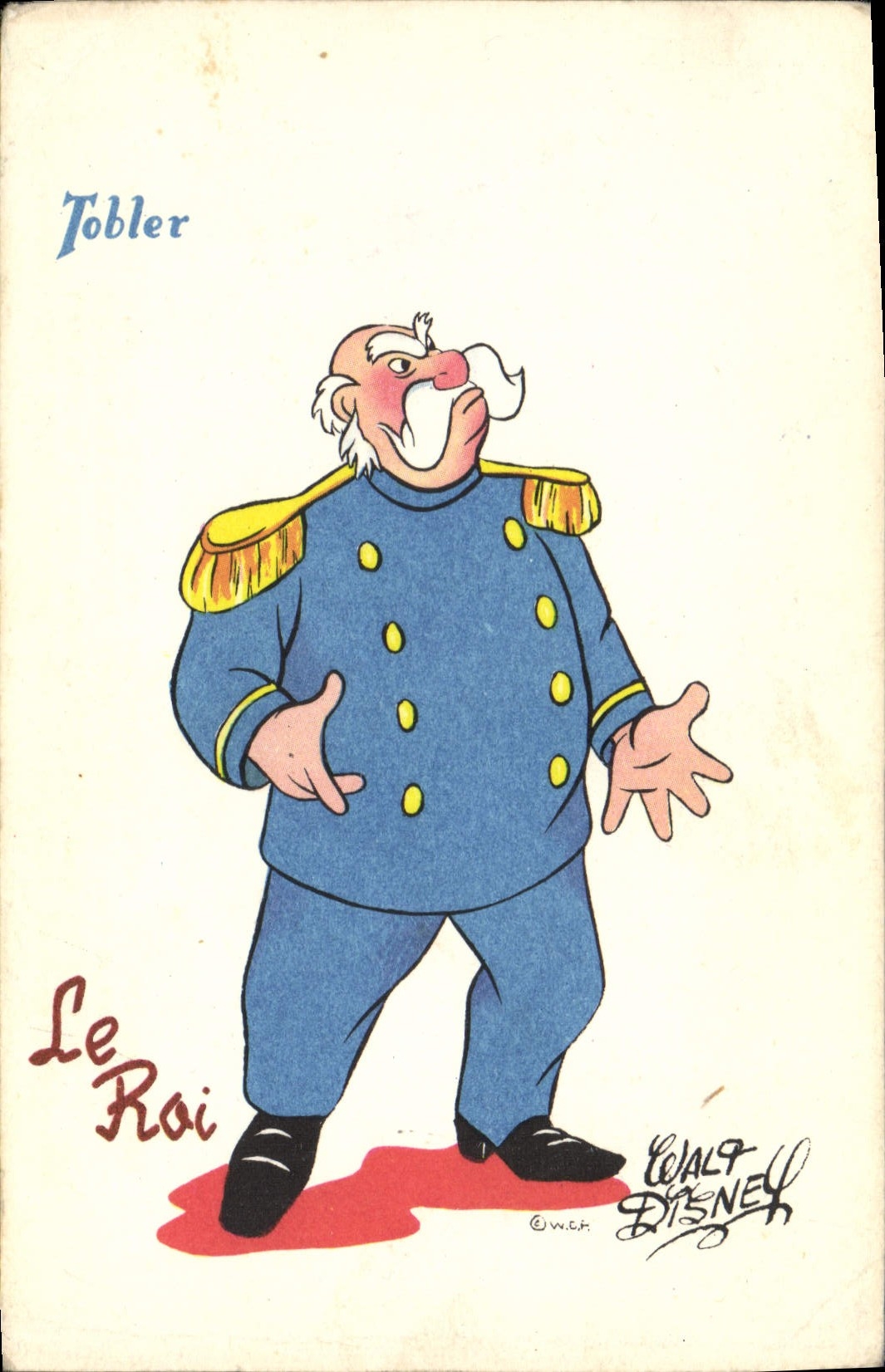 Vintage Postcard Imagination Illustrator Walt Disney Tobler the king