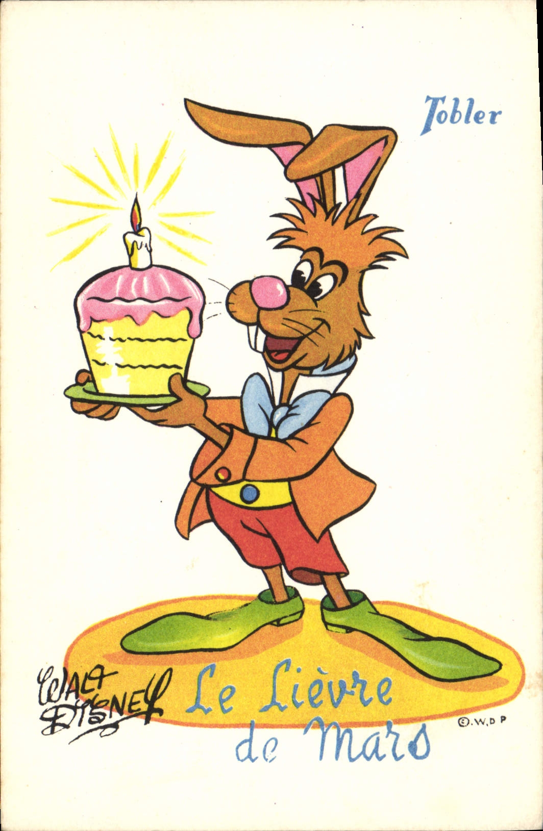 Vintage Postcard Imagination Illustrator Walt Disney the hare of Mars