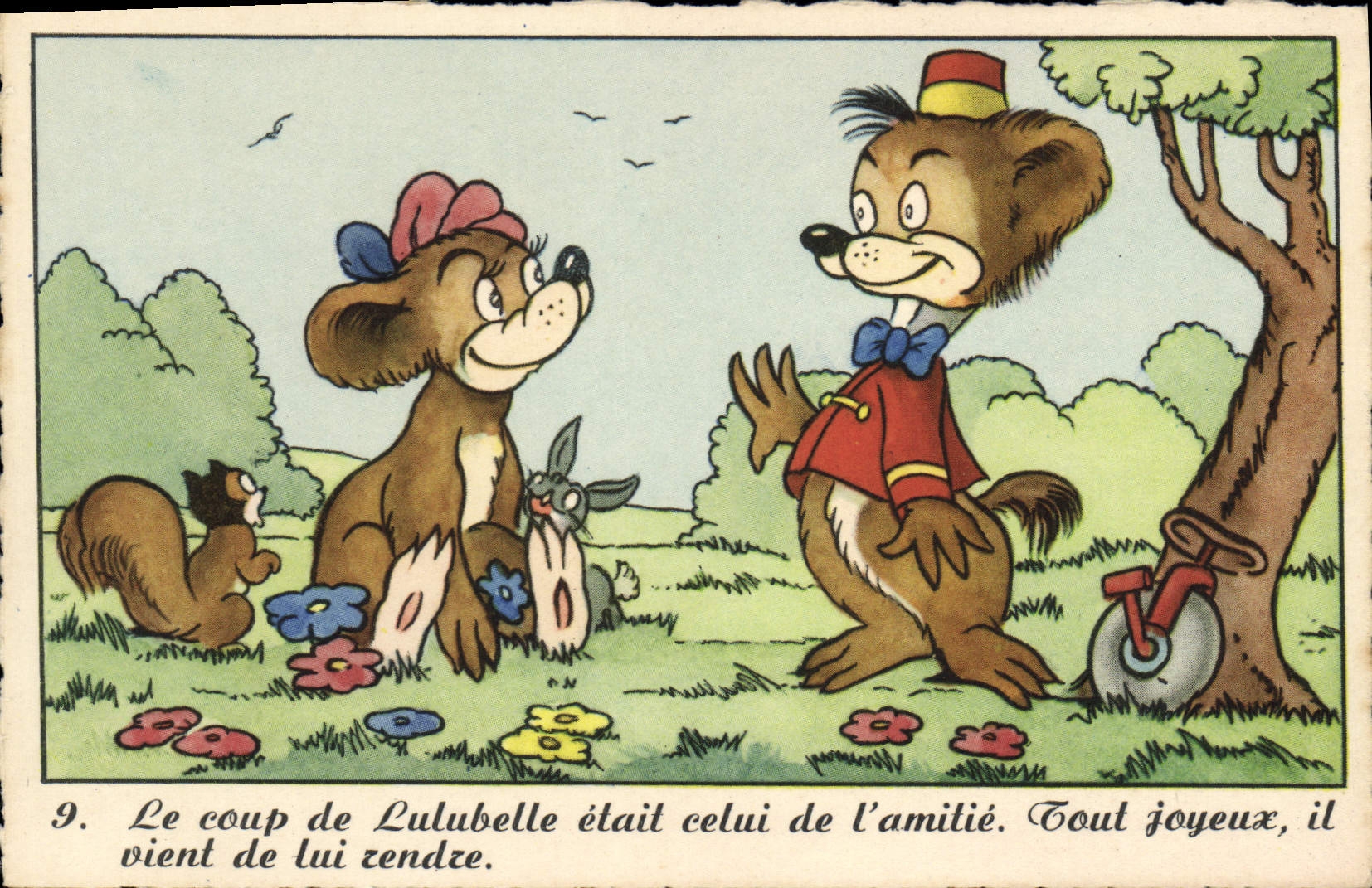 Vintage Postcard Imagination Illustrator Walt Disney the blow of Lulubelle