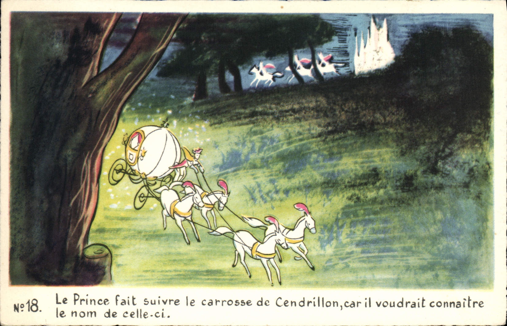 Vintage Postcard Imagination Illustrator Walt Disney Cinderella