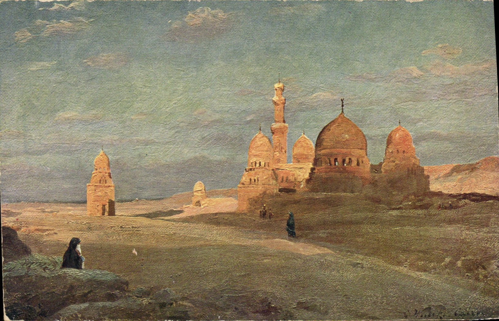 Vintage Postcard Imagination Orientalism tombs of the caliphs