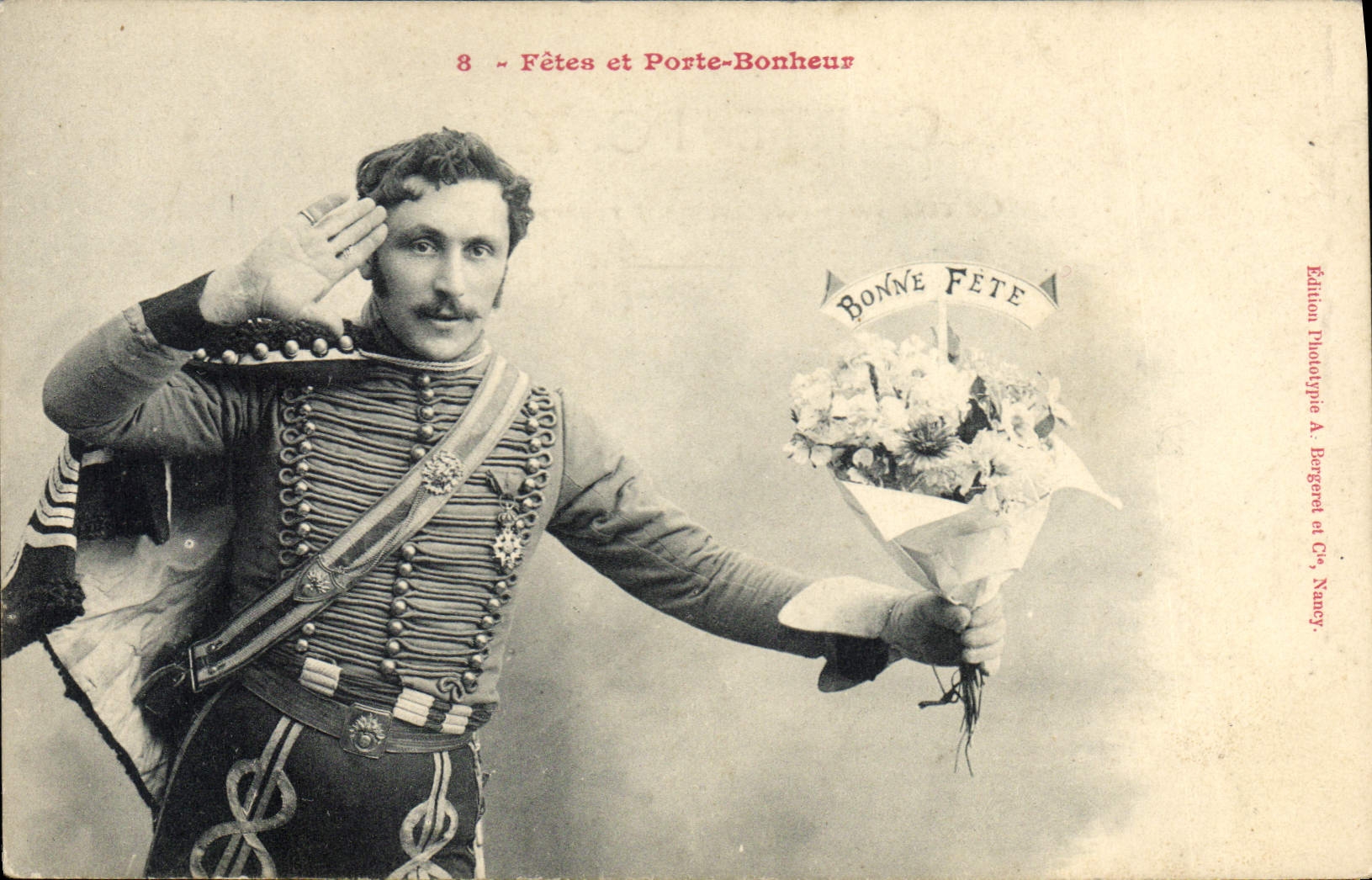 CPA Fantaisie Homme Fetes et porte bonheur 