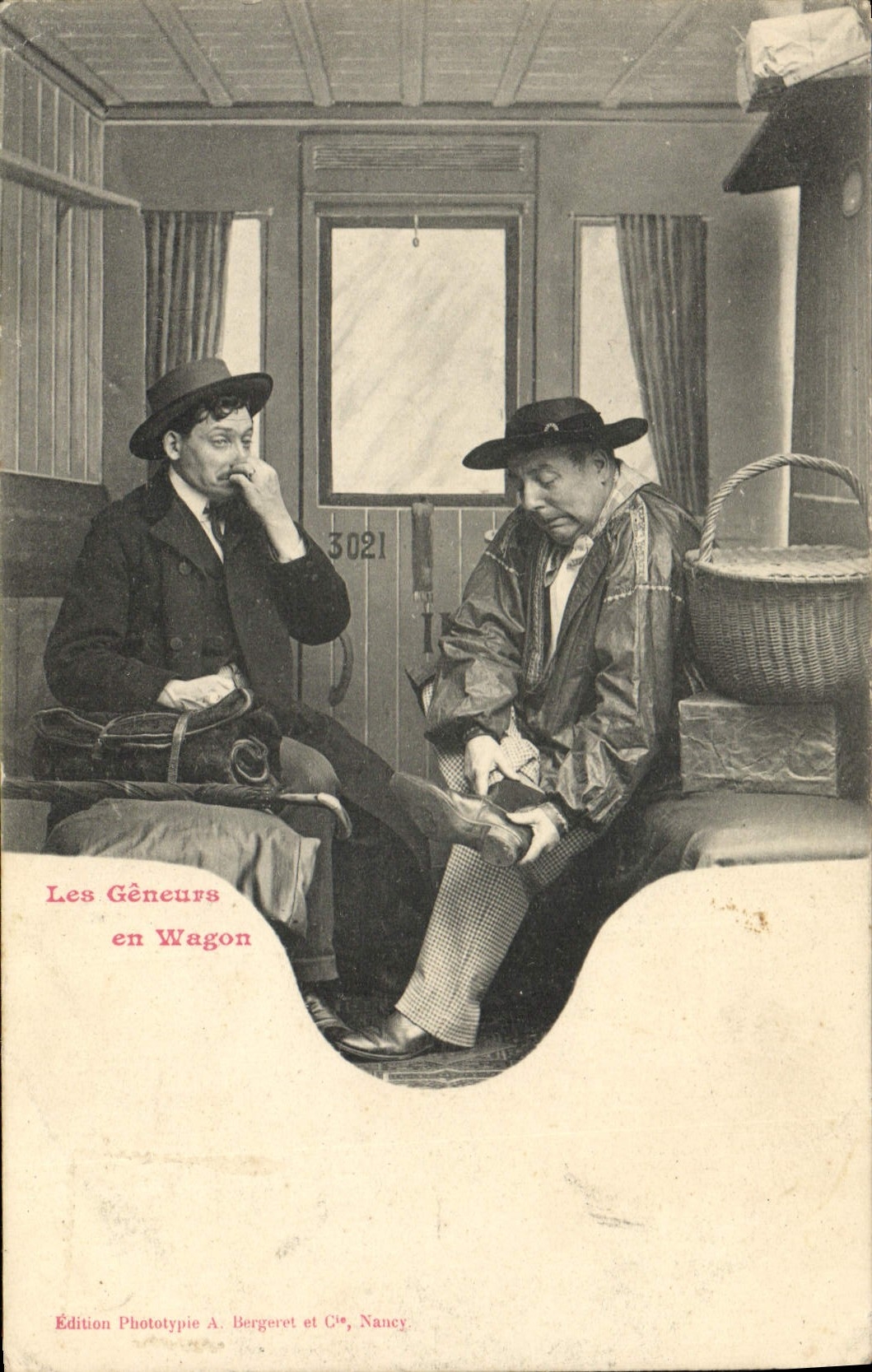 CPA Fantaisie Les geneurs du wagon 