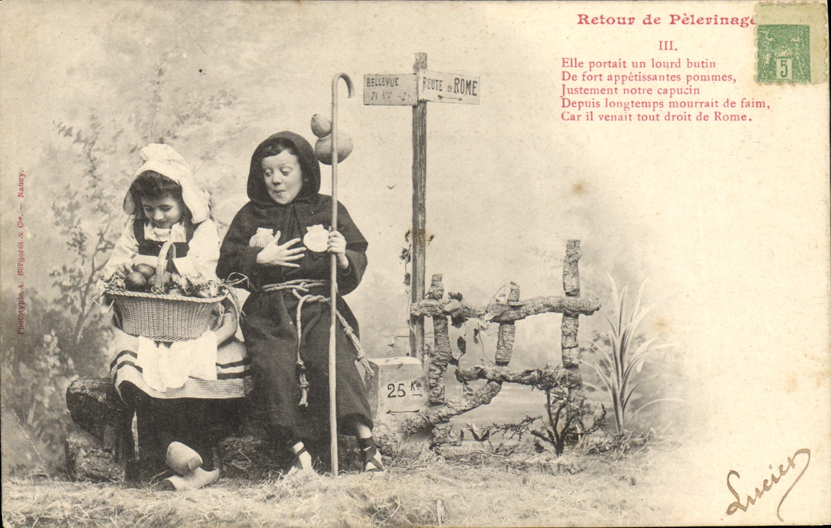 CPA Fantaisie Enfants Retour de pelerinage 