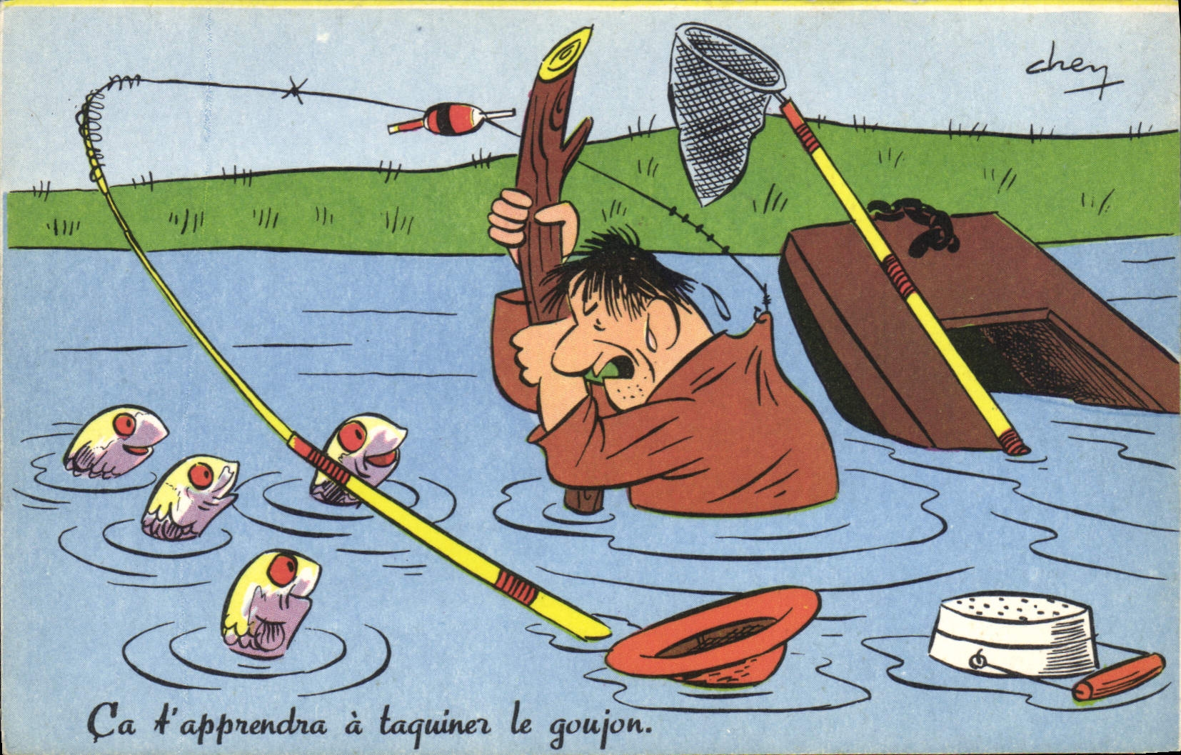 CPA Peche Goujon 