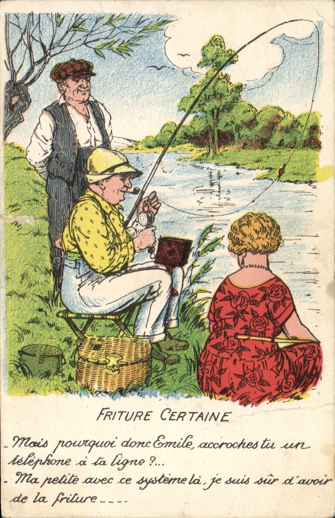 Postal Pesca Chisporroteo evidente