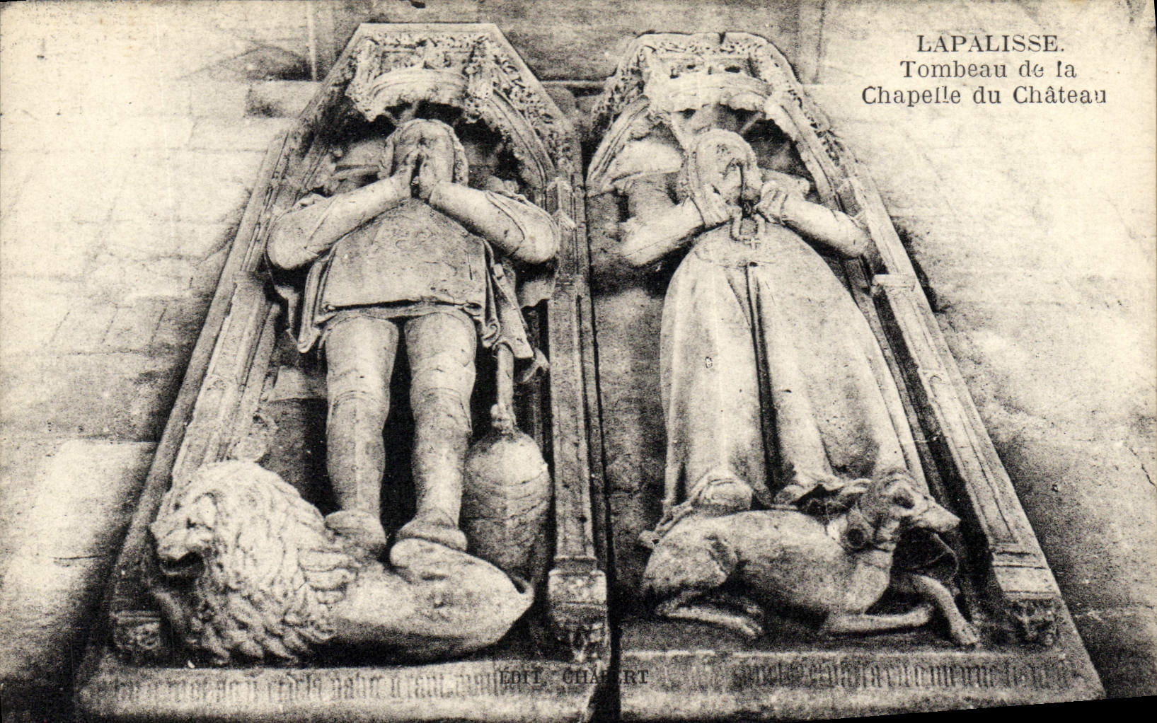 CPA Mort Tombeau de la chapelle du chateau Lapalisse