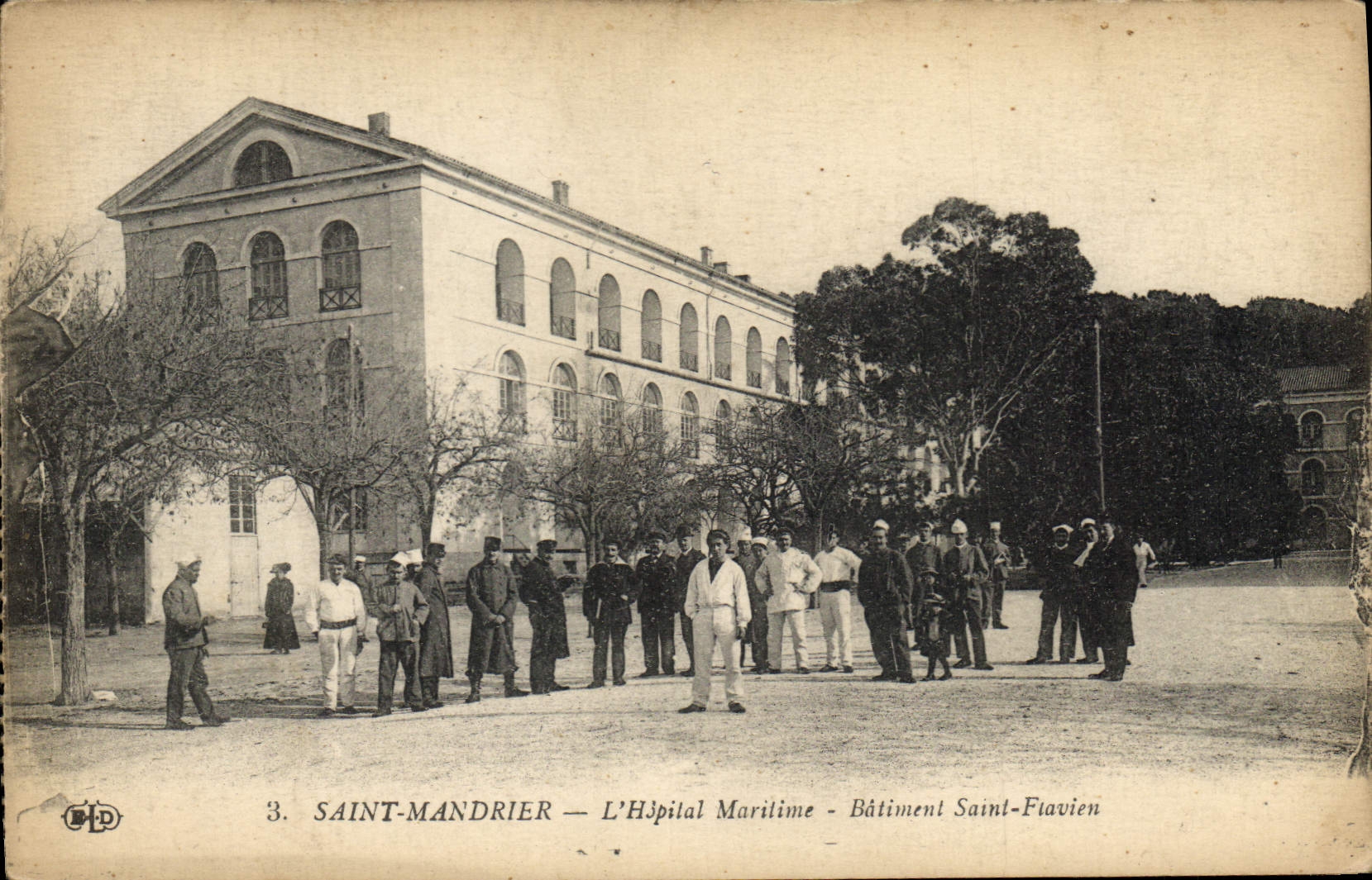 Postal Salud Militaria Santo Mandrier el hospital marítimo Edificio San Flaviano