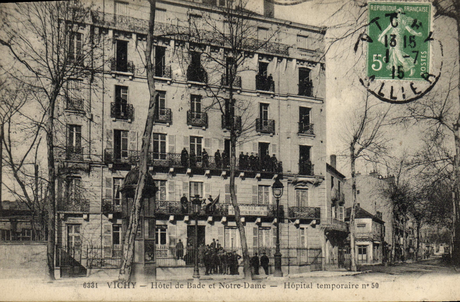 CPA Sante Militaria Vichy Hotel de Bade et Notre Dame Hopital Temporaire 50