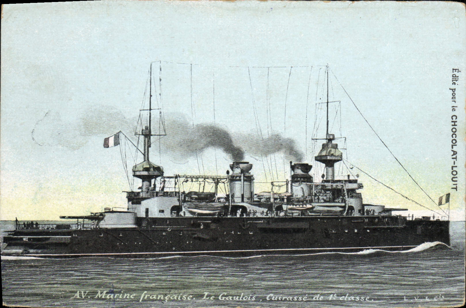 Vintage Postcard Bateau the Gallic one Armours squadron