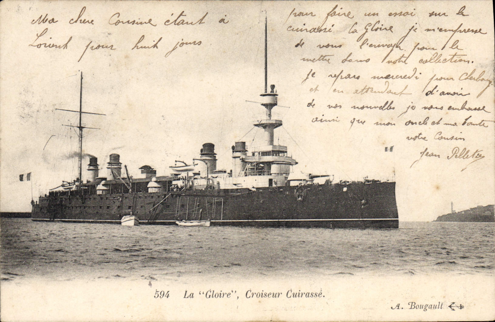 CPA Bateau la Gloire Croiseur Cuirasse