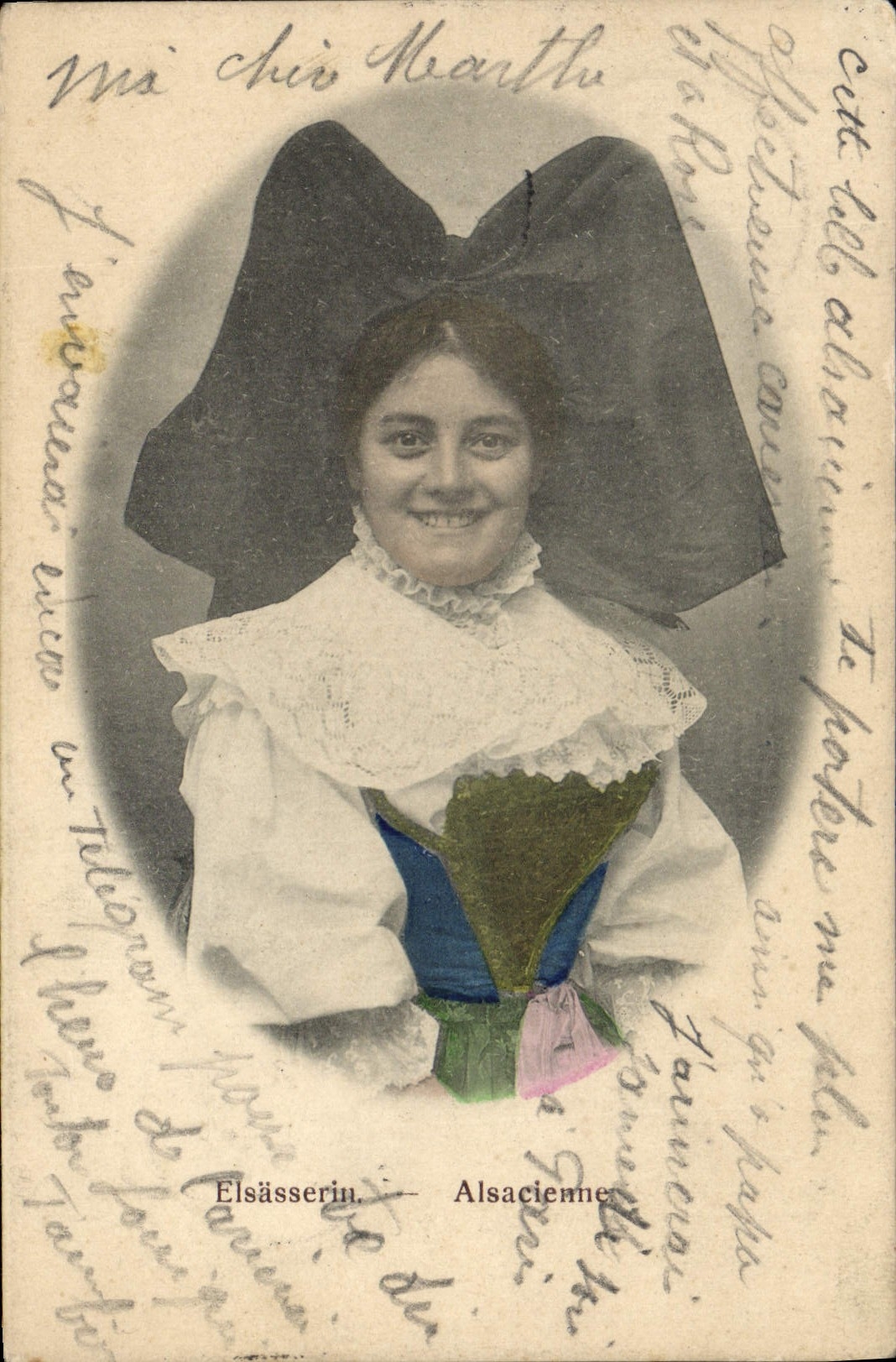 CPA Folklore Alsace Alsacienne 