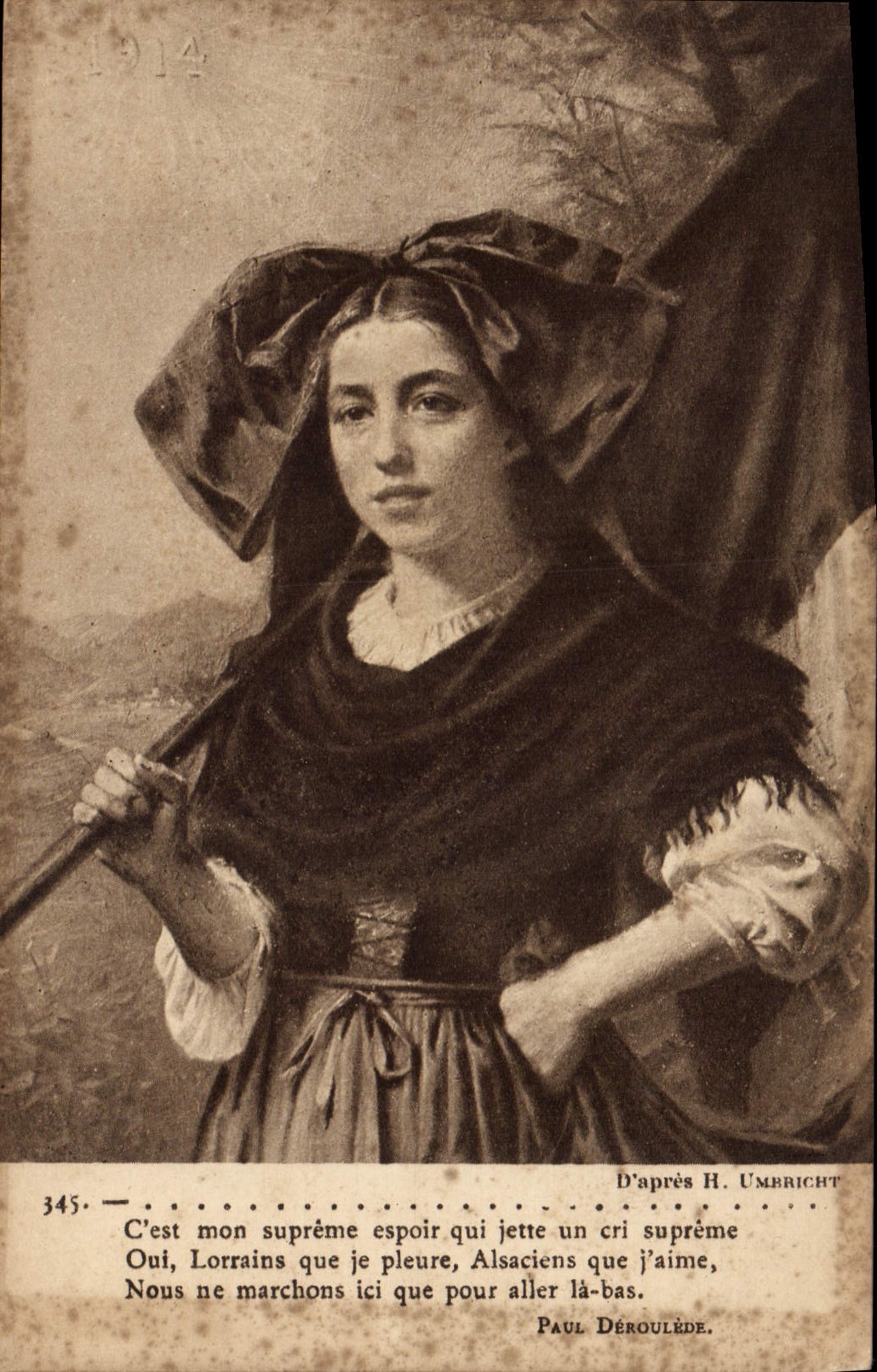 CPA Folklore Alsace Paul Deroulede