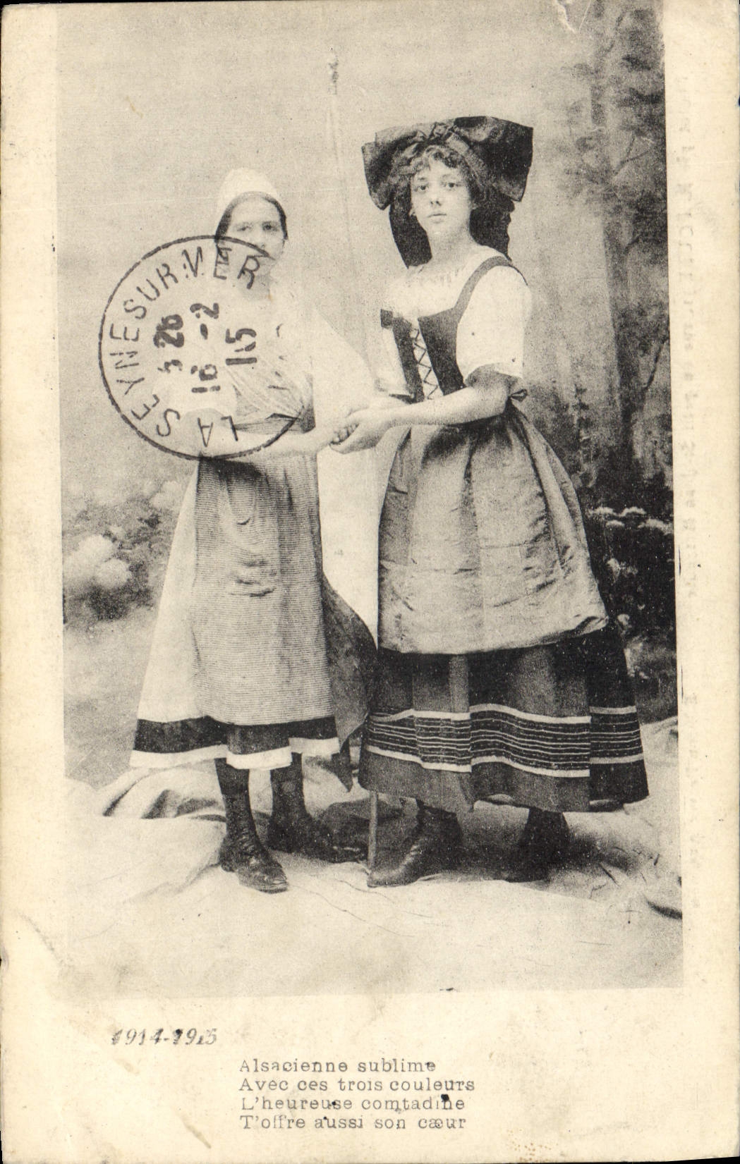 CPA Folklore Alsace Alsacienne 