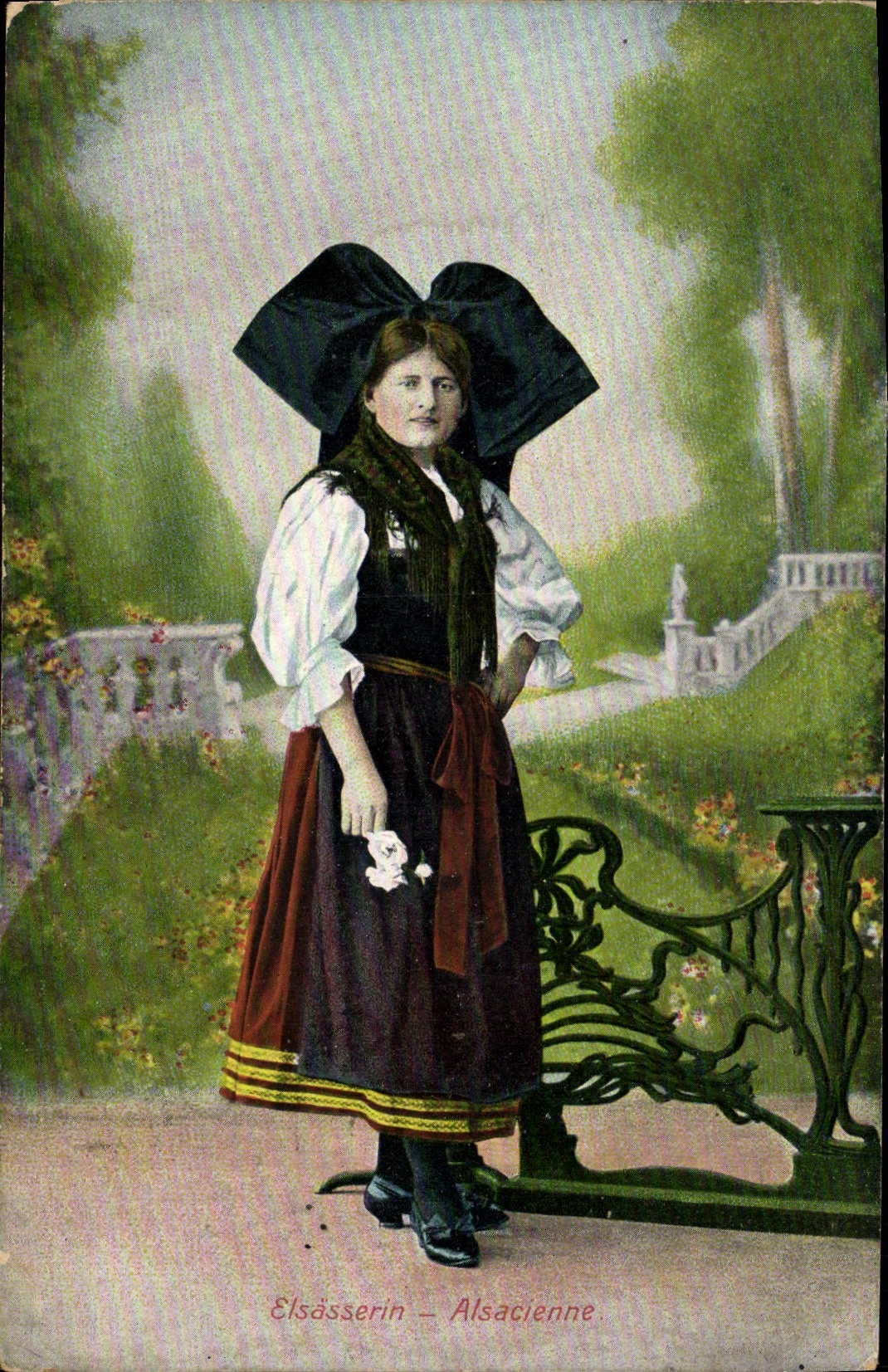 CPA Folklore Alsace Alsacienne 