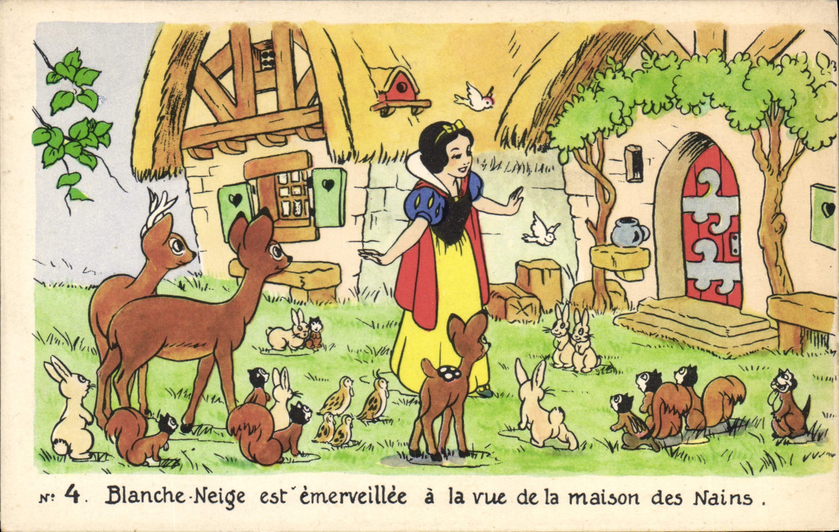 CPA Fantaisie Walt Disney Blanche Neige et les sept nains