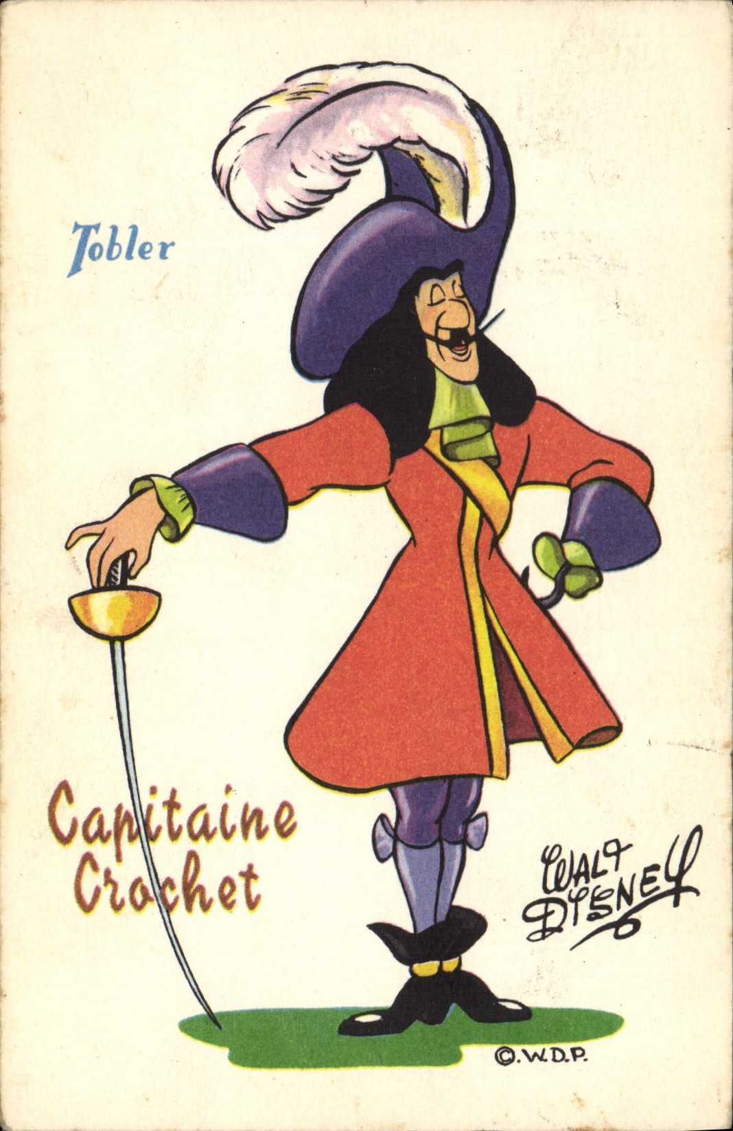 CPA Fantaisie Walt Disney Tobler Capitaine Crochet